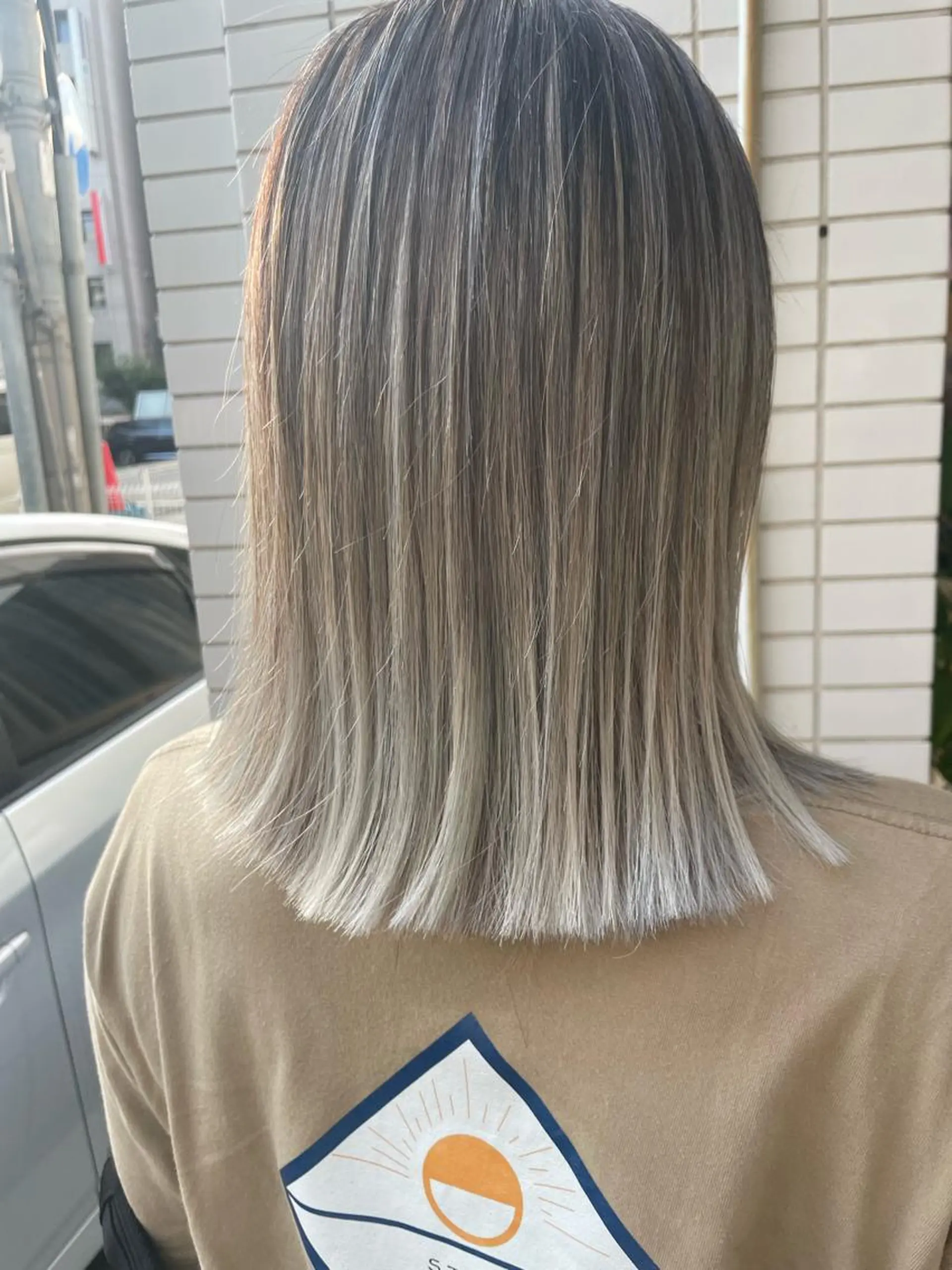 ミディアム カット ヘアカラー トリートメント 山本 雅由のヘアスタイル