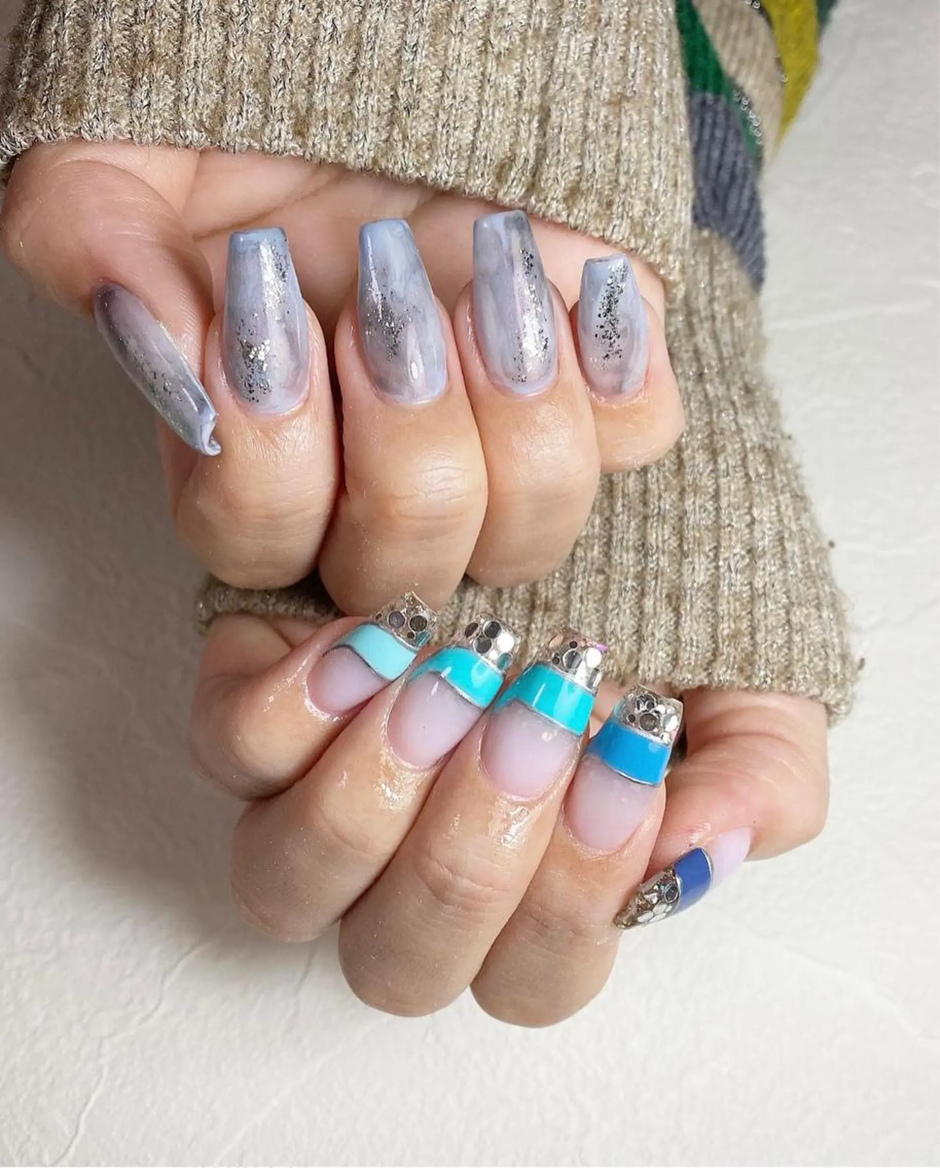 ネイル クリアネイル フレンチネイル 韓国ネイル 持ち込み 春ネイル ハンドネイル ✾ NailRoom Latina🌻💓のネイルデザイン