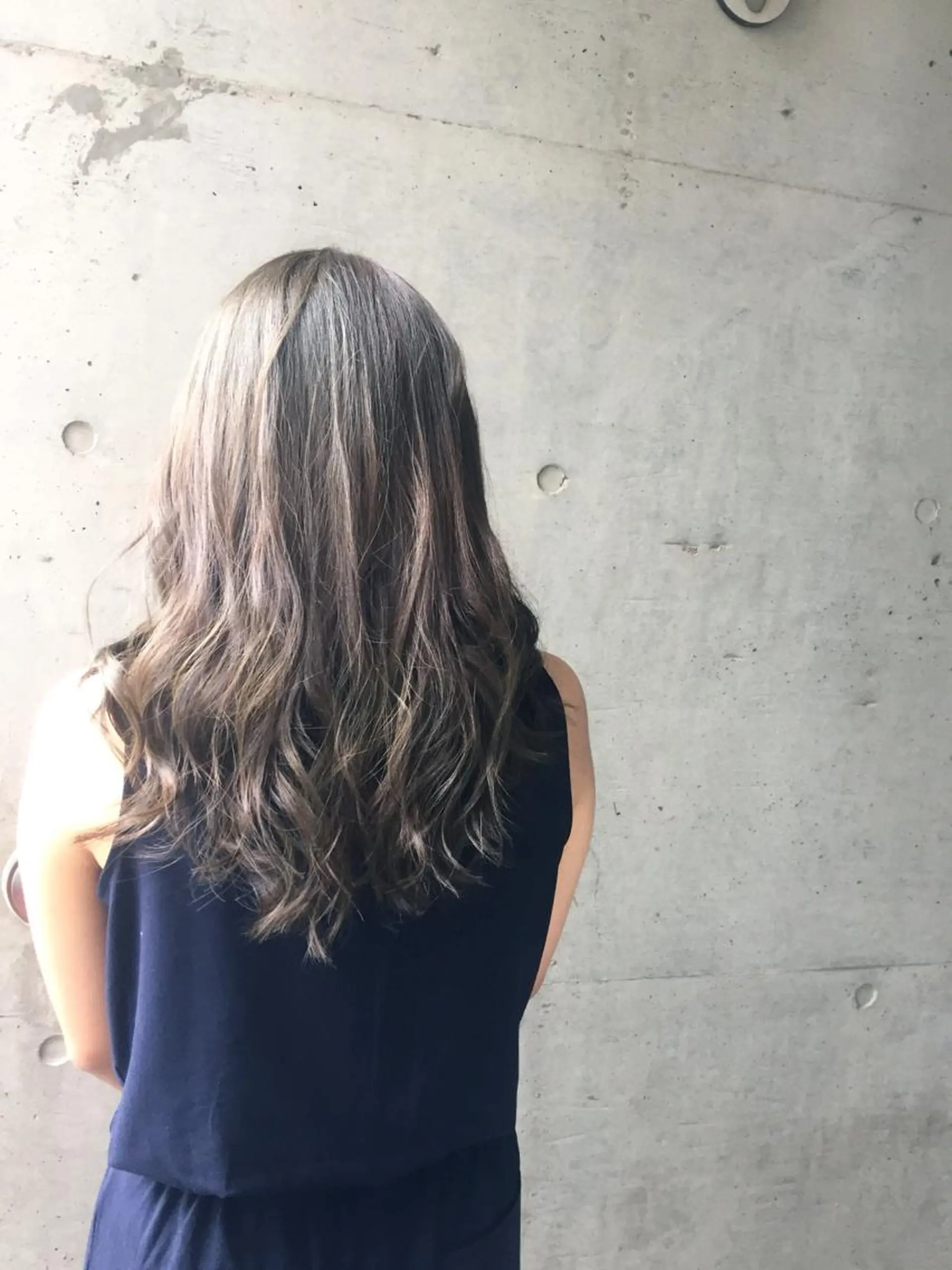 ロング カラー グレージュ 髪質改善/レイヤー ストウシンゴのヘアスタイル