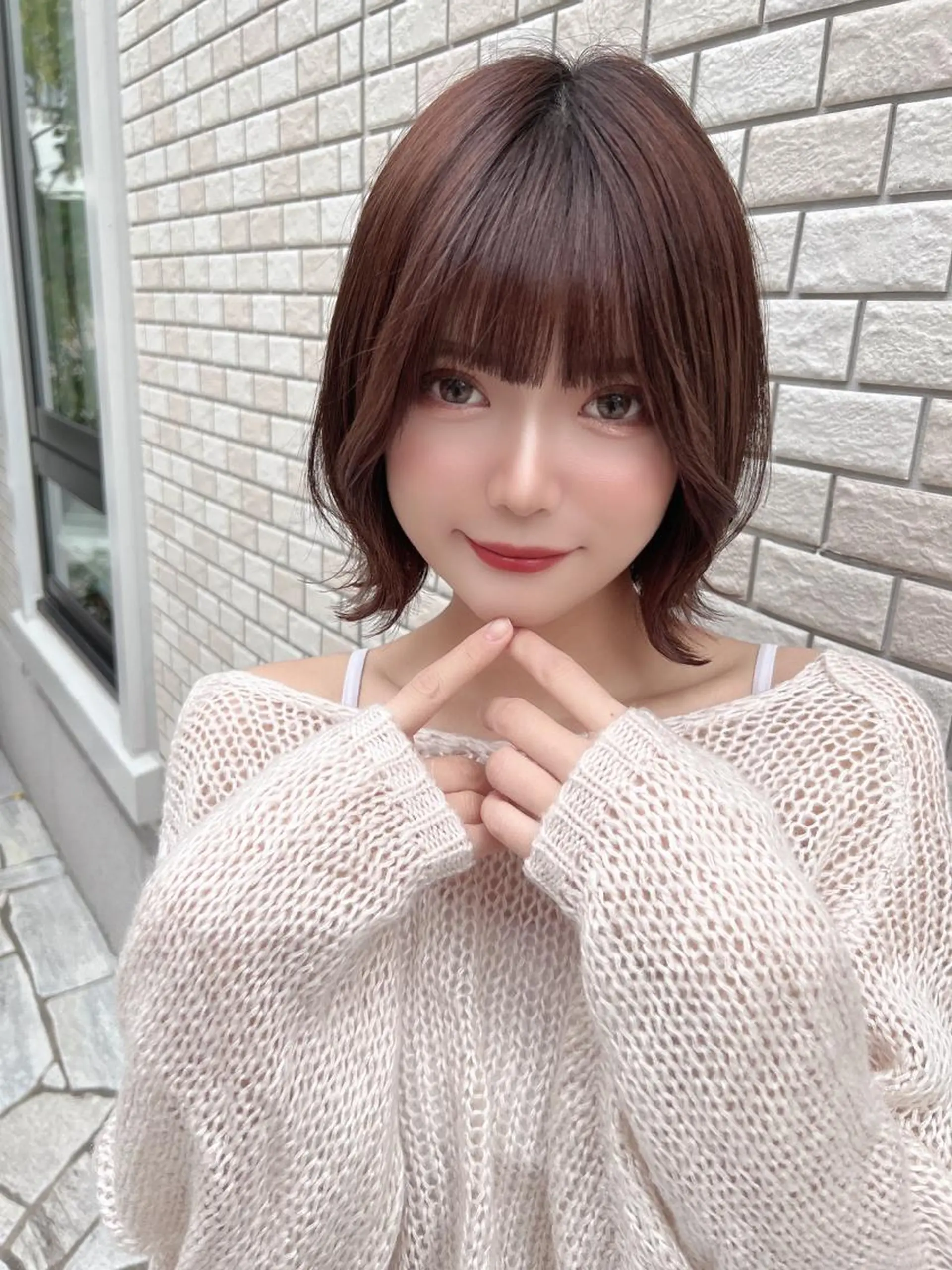 ミディアム カラー MIKU /ボブ/外ハネボブのヘアスタイル