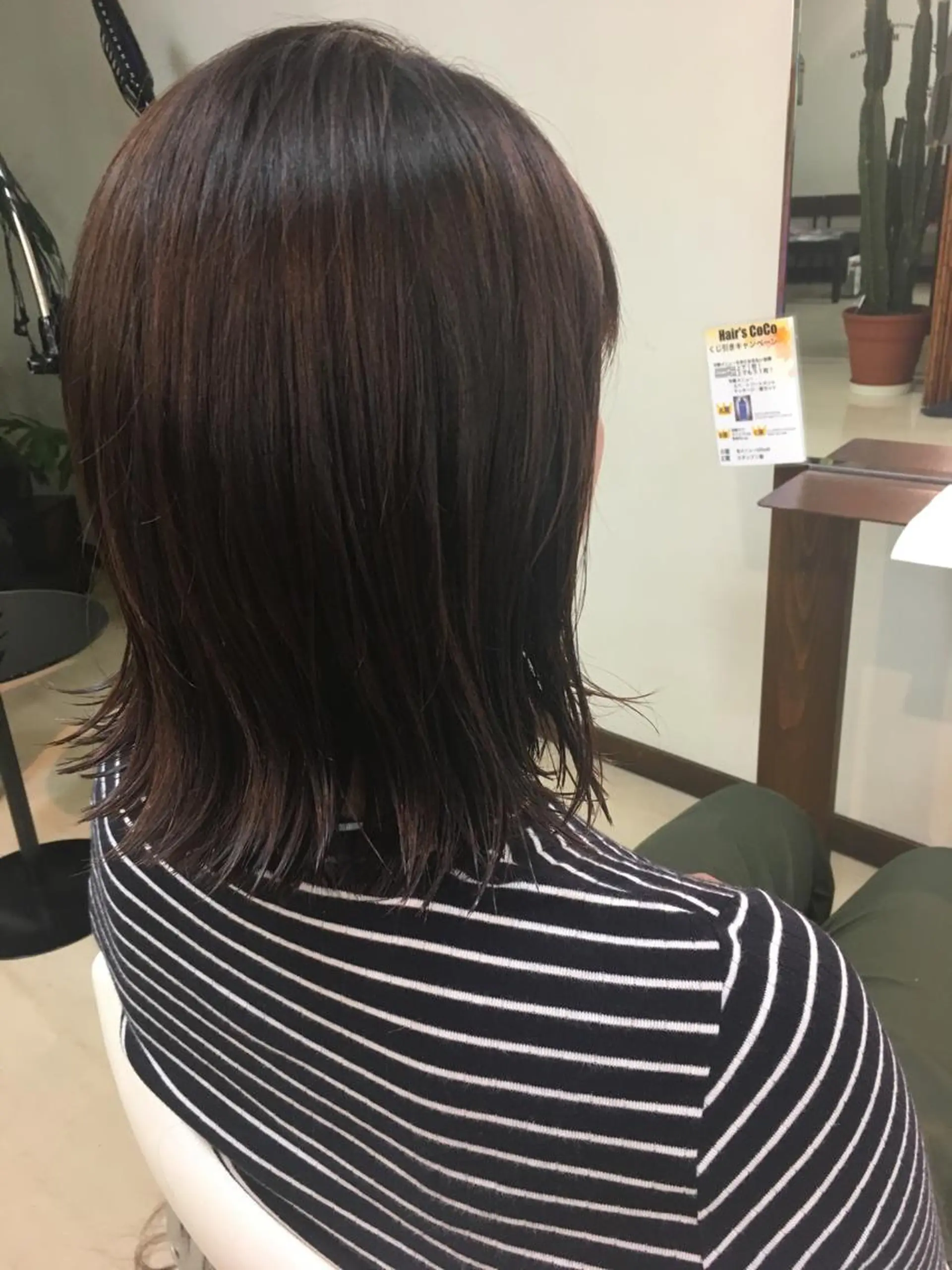 ミディアム 切りっぱなしボブ ボブ トップスタイリスト 大野 唯のヘアスタイル