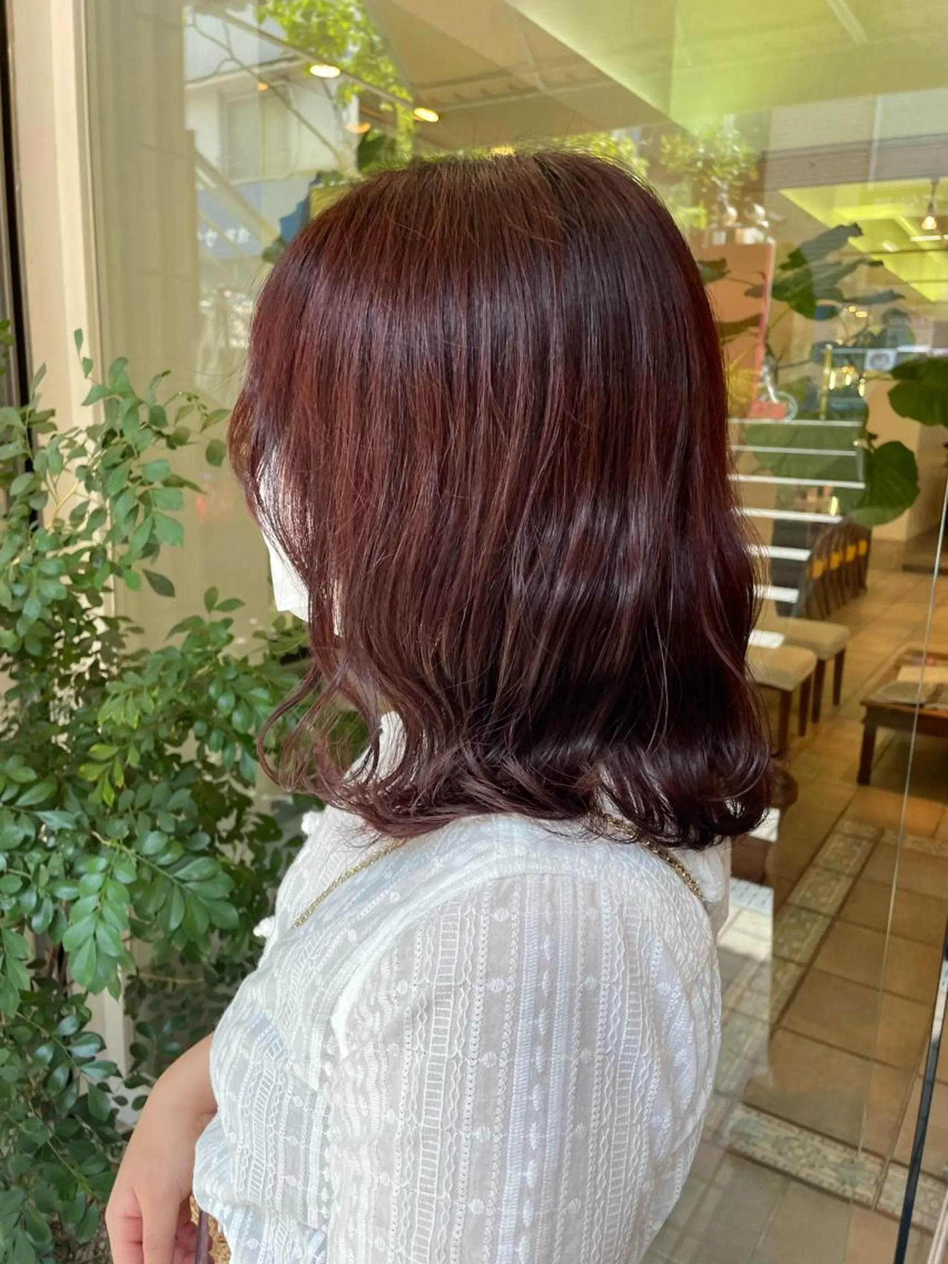 ミディアム カラー 艶カラー🌙縮毛矯正 /ボブ【Reina】のヘアスタイル