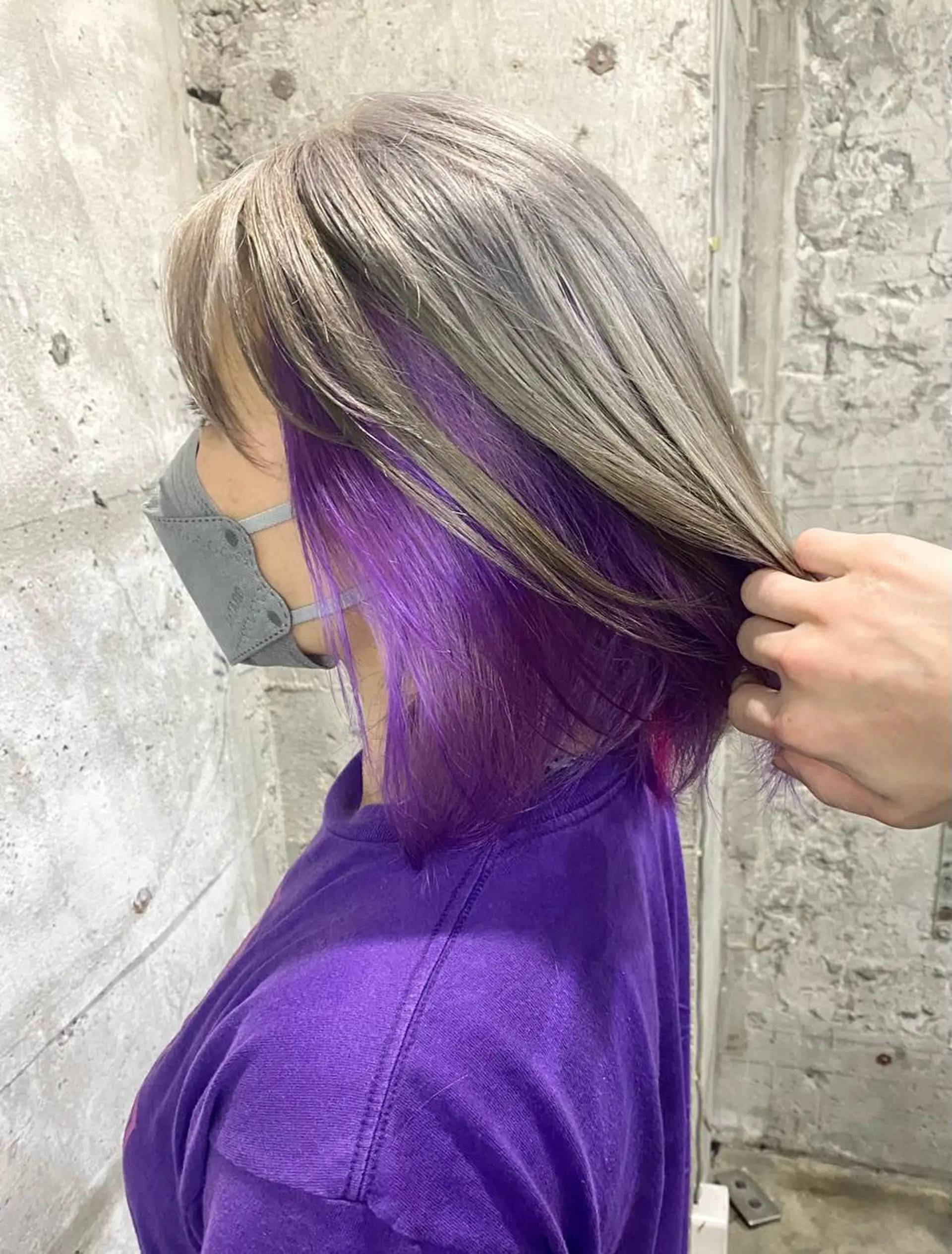 ショート カラー ヘアアレンジ パープルカラー シルバー ヘアカラー ［似合わせヘア］ ✂︎OGURO✂︎のヘアスタイル