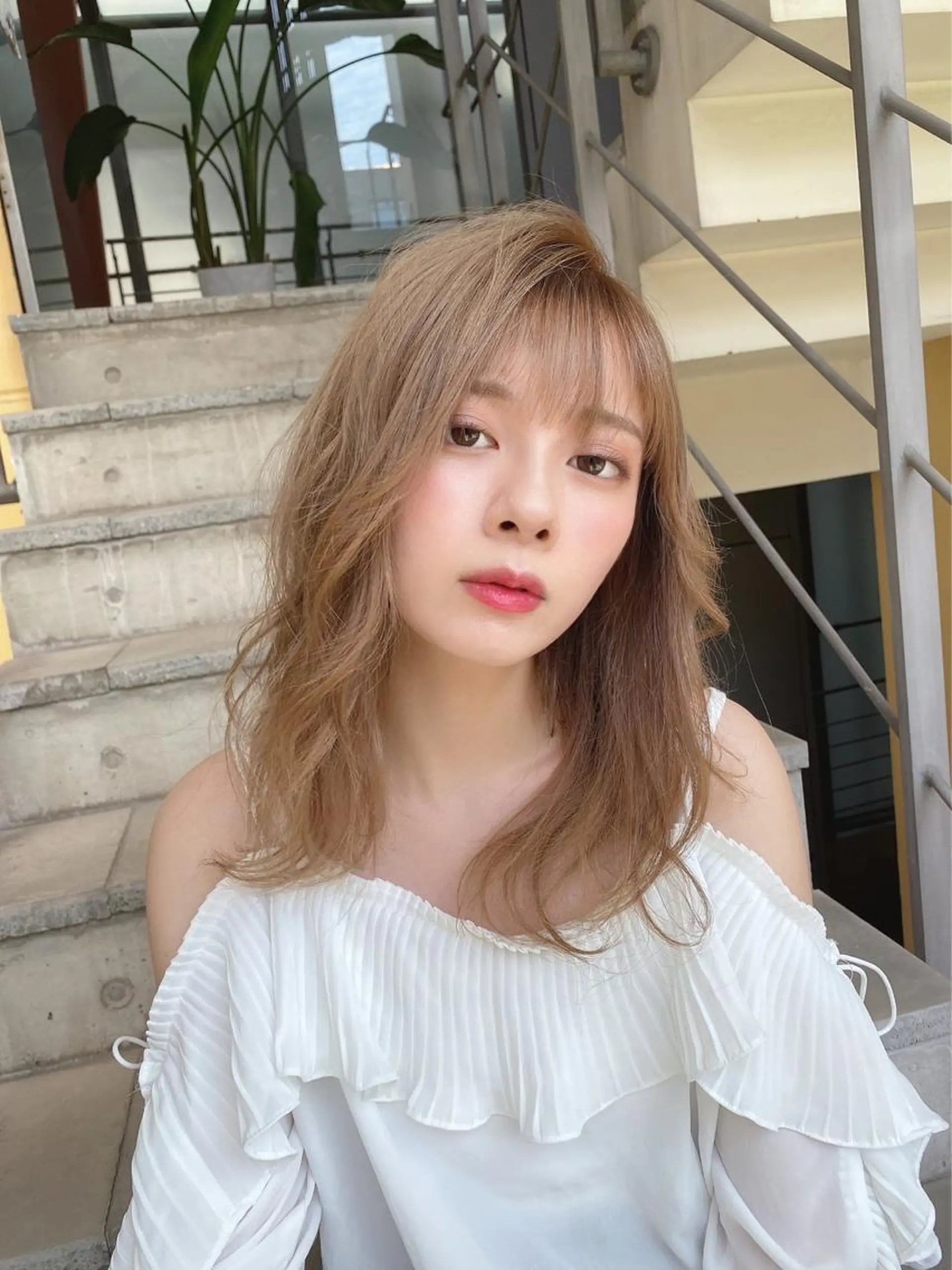 ロング ハイライト ✨縮毛矯正✨レイヤー ホウダカズヒロのヘアスタイル