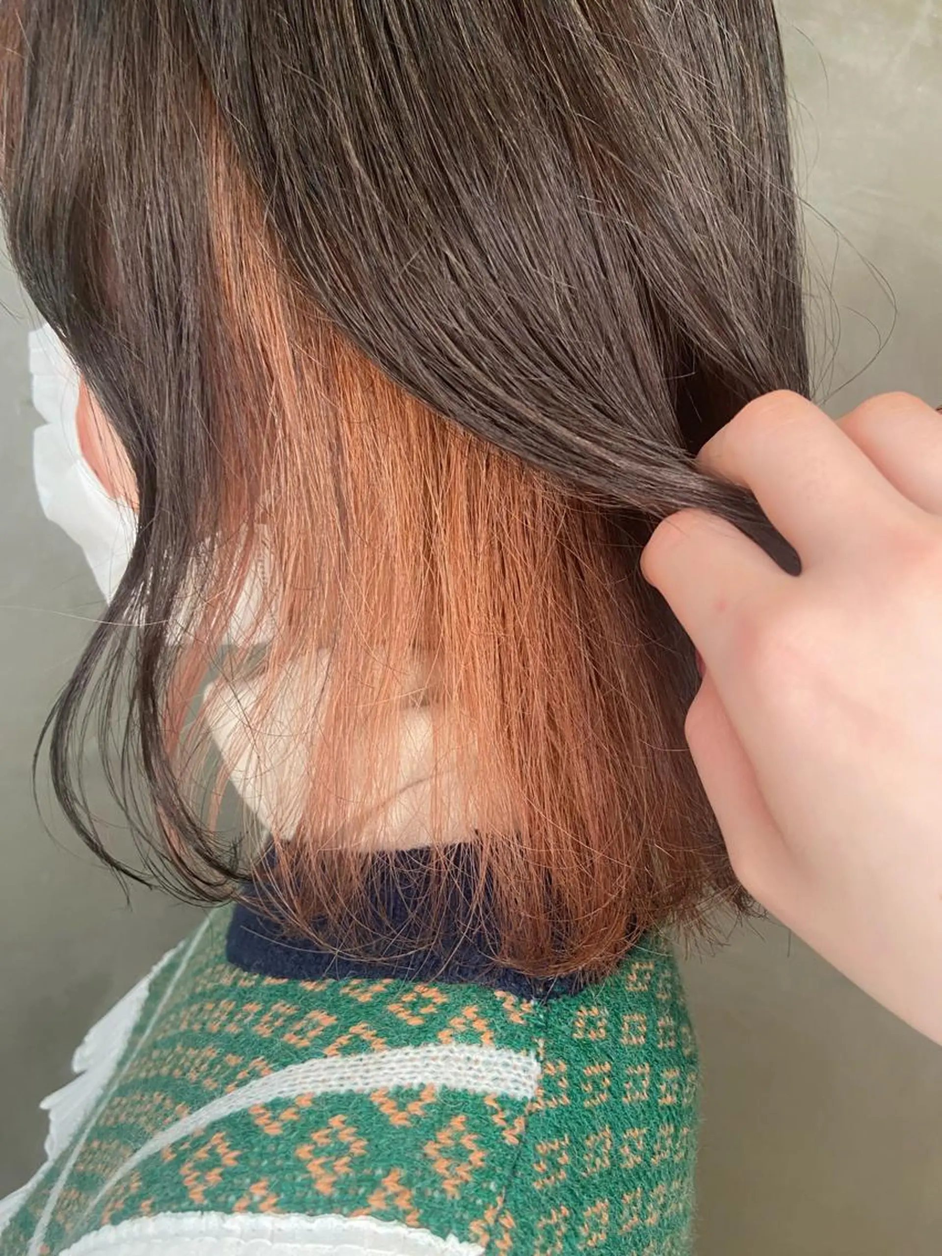 ミディアム カラー 酸性縮毛矯正 Coreすずのヘアスタイル