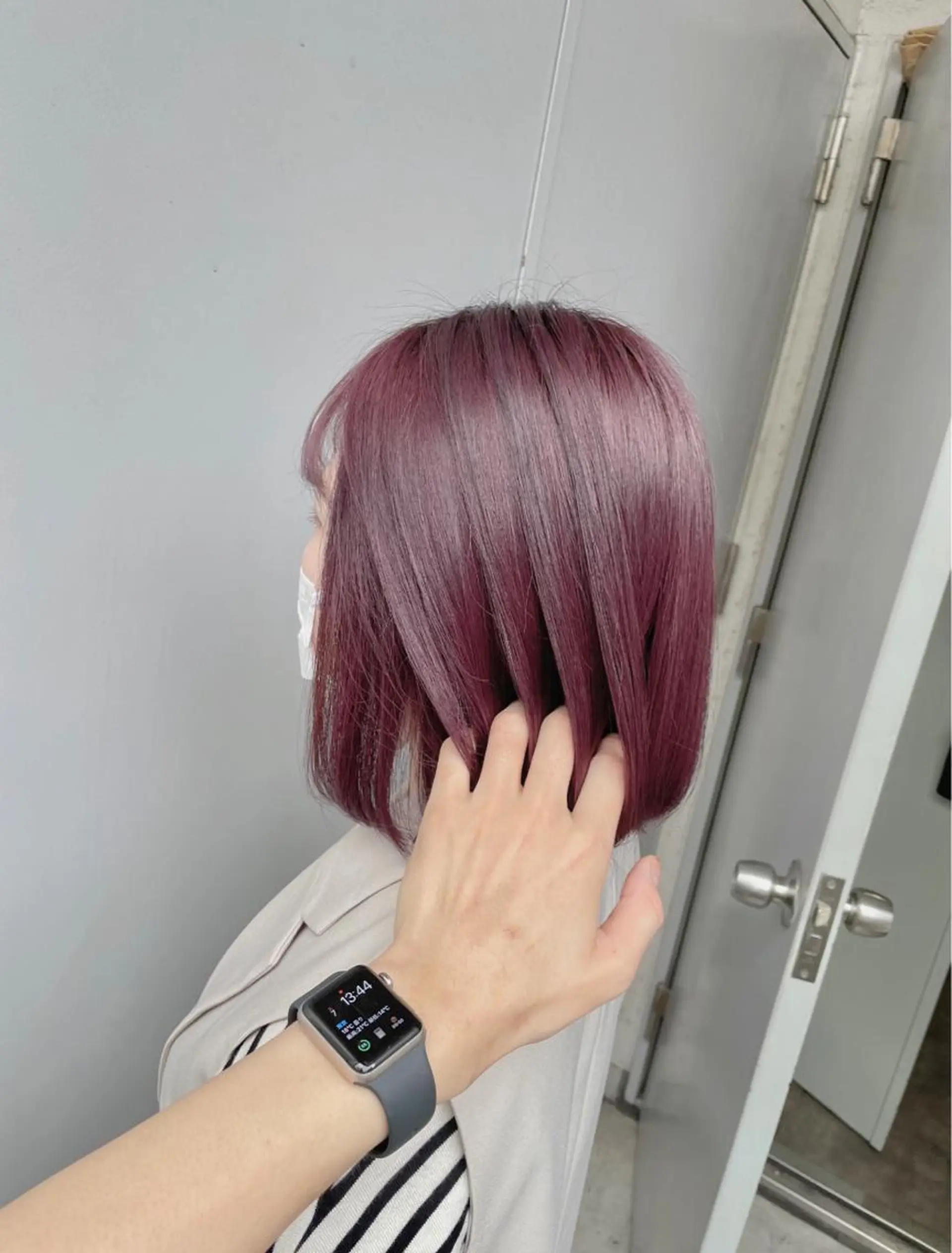 ミディアム カラー ヘアカラー トリートメント ヘッドスパ ヘアセット ベージュカラー💖 やすひろのヘアスタイル