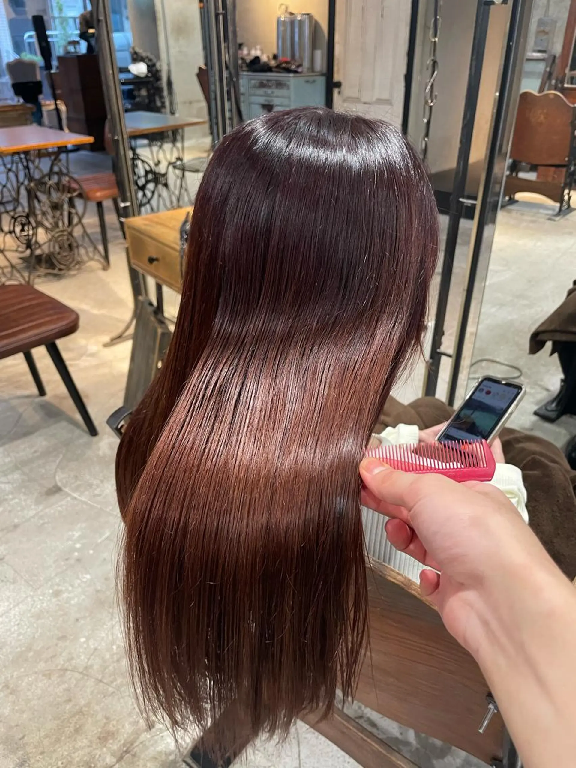 ロング カラー ヘアアレンジ ブラウンカラー ピンクカラー ピンクブラウン ヘアカラー トリートメント ヘアセット 🌿透明感/レイヤー 🌿TATSUKIのヘアスタイル