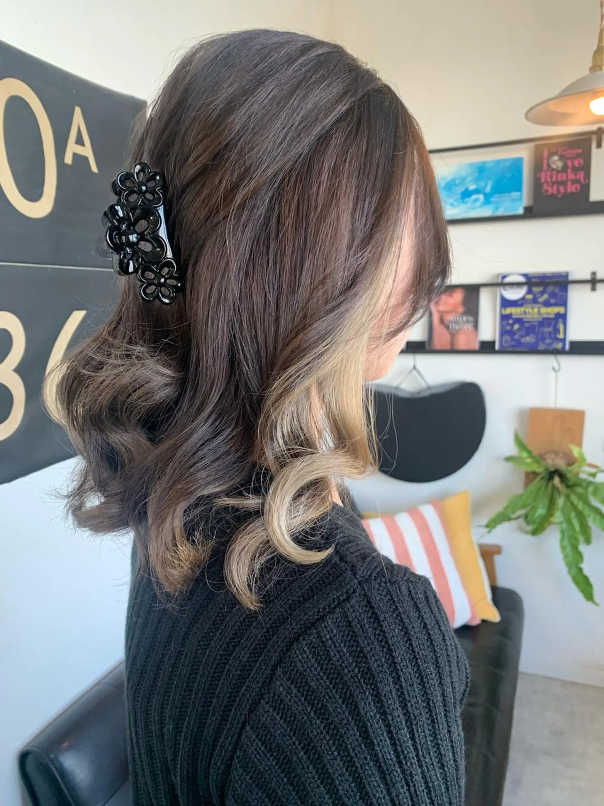 ミディアム カラー ヘアカラー 甲斐 もあのヘアスタイル