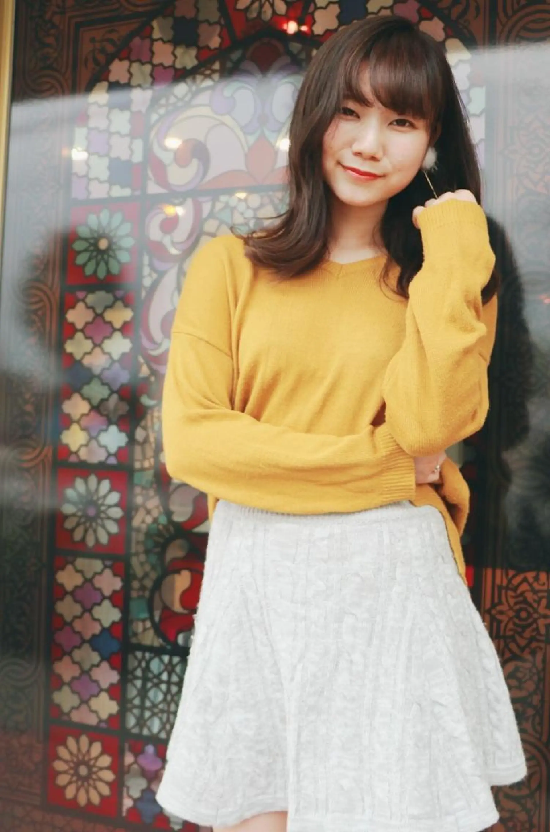 ミディアム カラー パーマ アディクシーカラー イルミナカラー LAMP HAIR ランプヘアー所属・徳永 博志のヘアスタイル