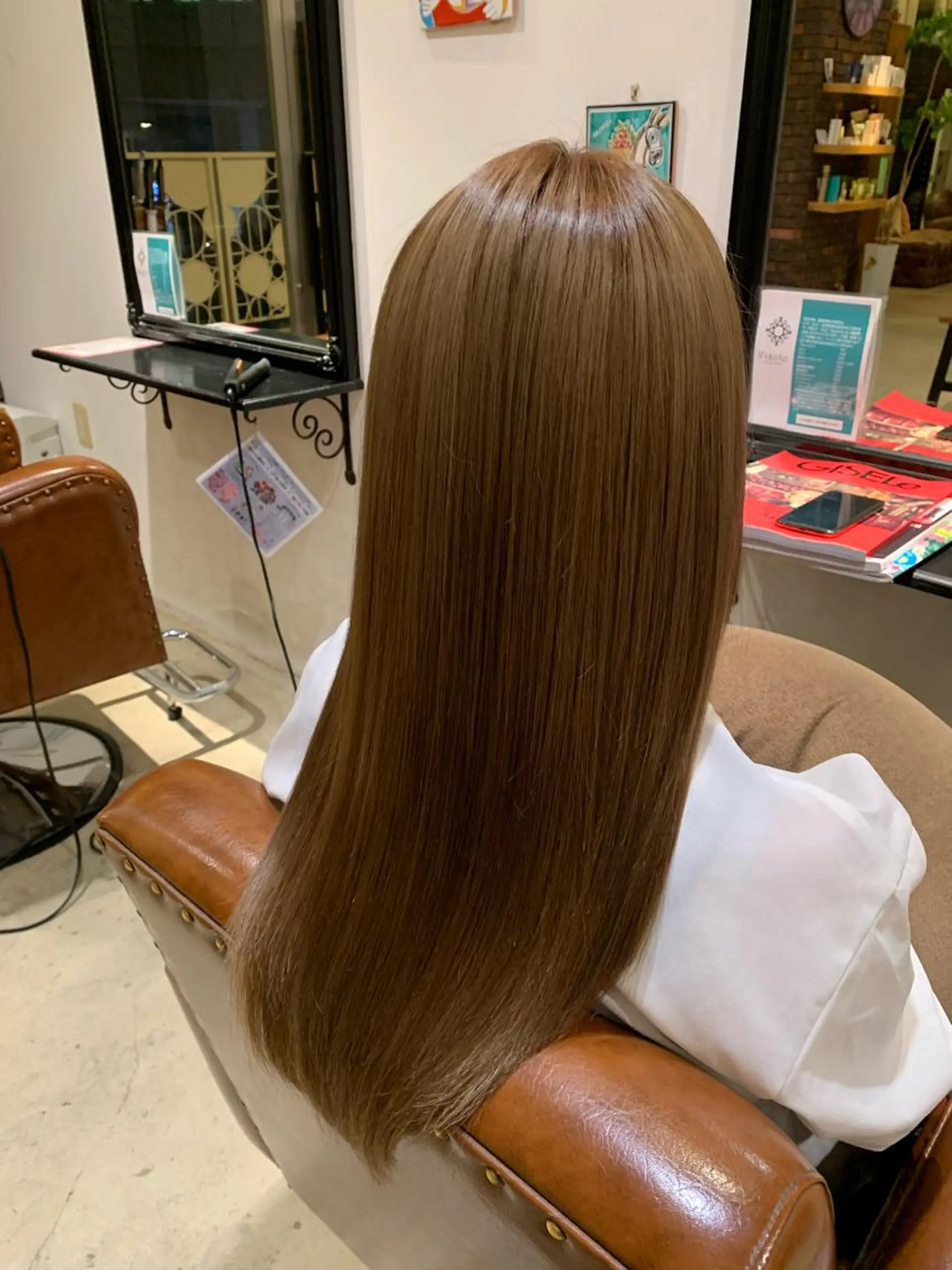 ロング パーマ カット 縮毛矯正 トリートメント hub hair レイヤー/透明感のヘアスタイル