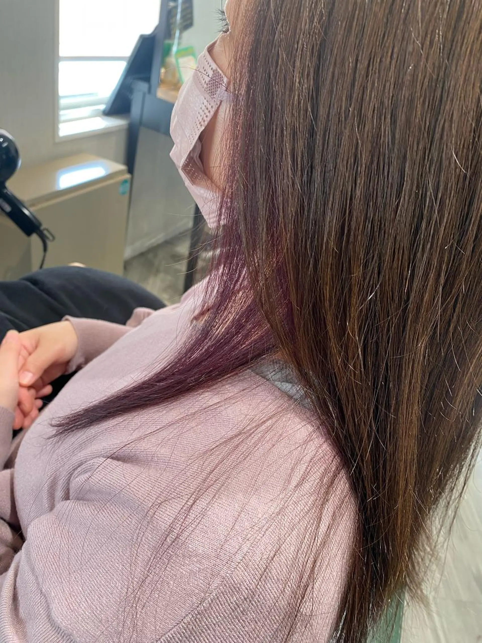 ロング カラー ヘアカラー 福薗 ななのヘアスタイル