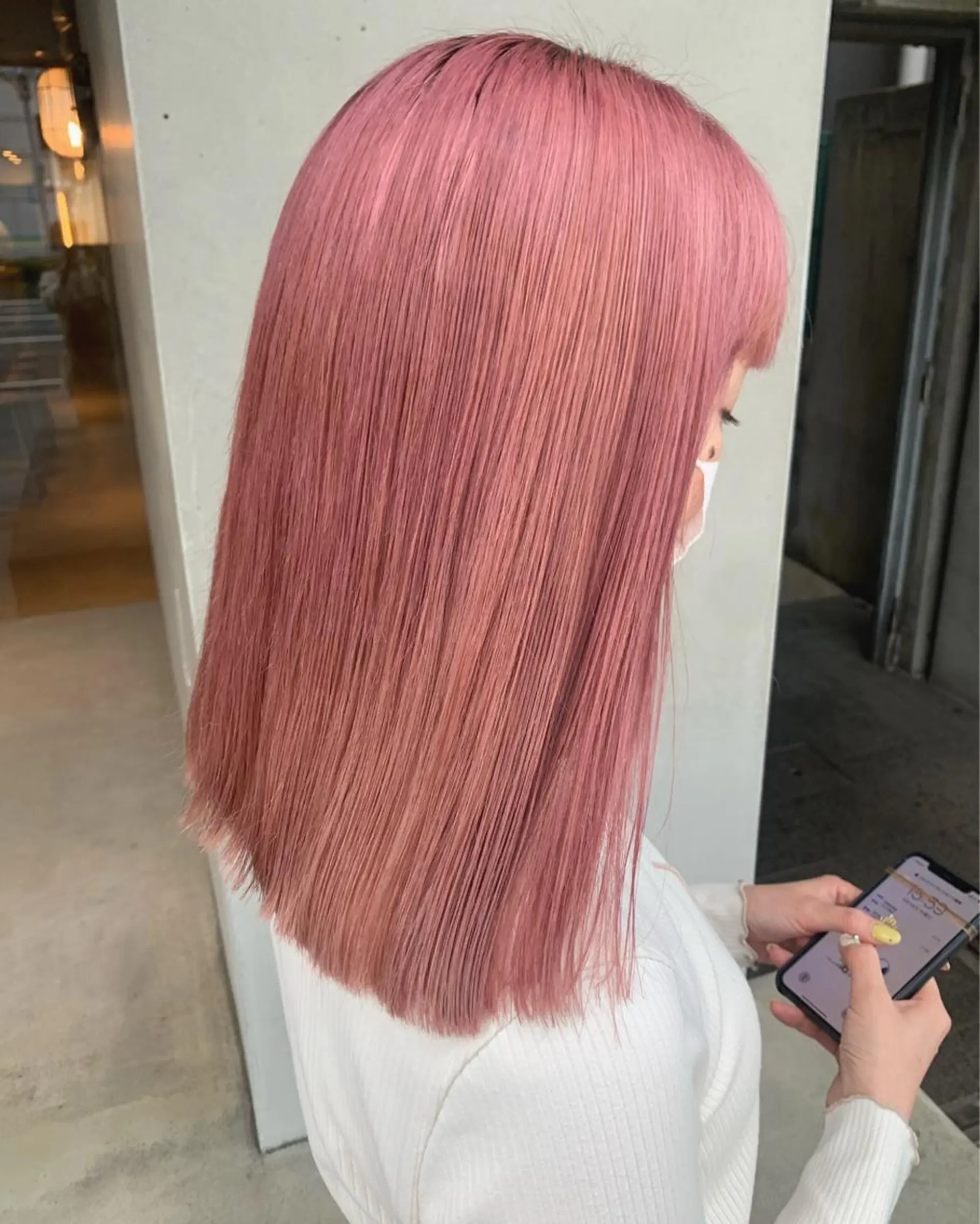 セミロング カラー ブリーチ/アレンジ 天満/chihiroのヘアスタイル