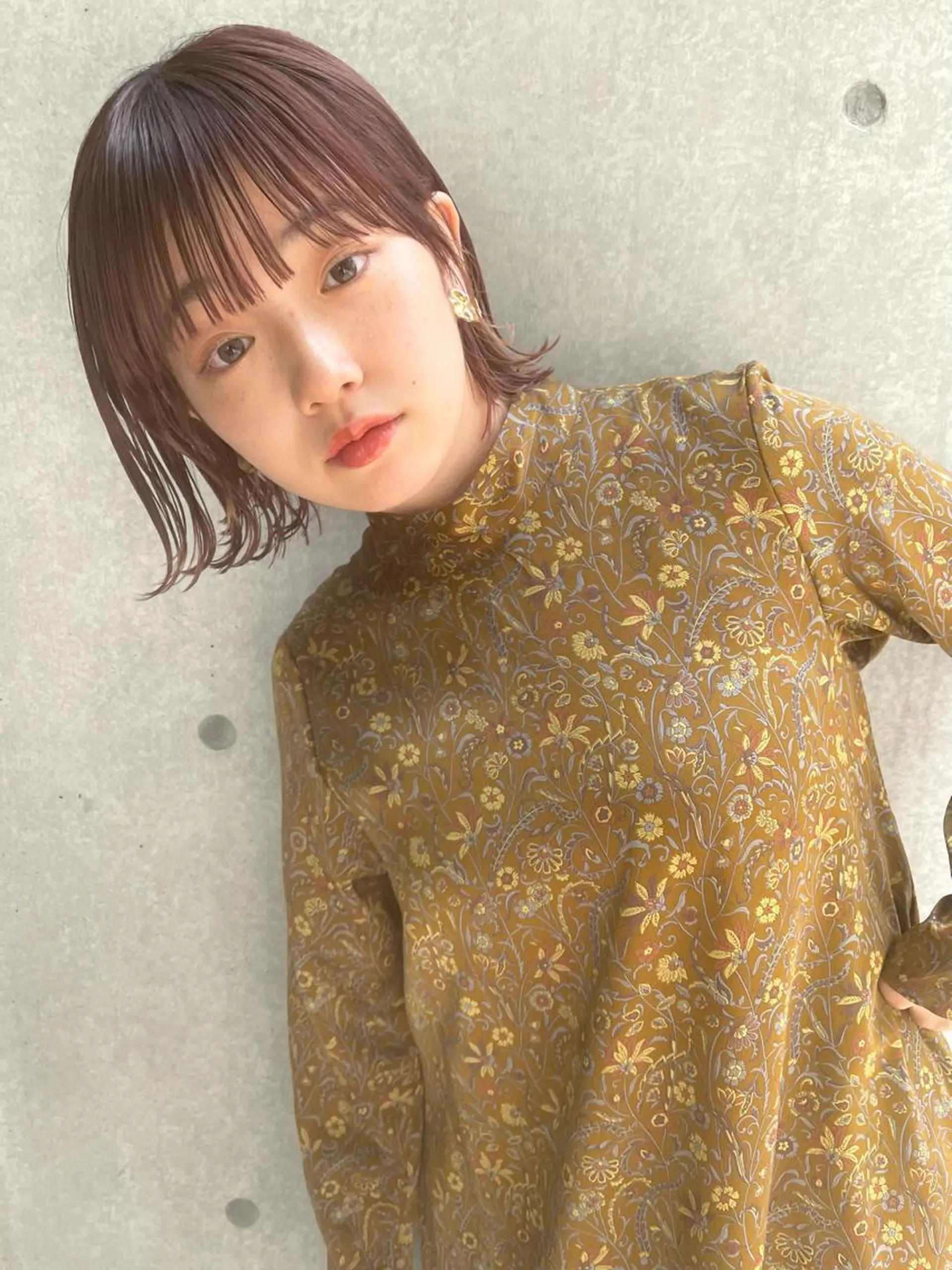 ミディアム カット ヘアカラー トリートメント 川本 裕🌿のヘアスタイル