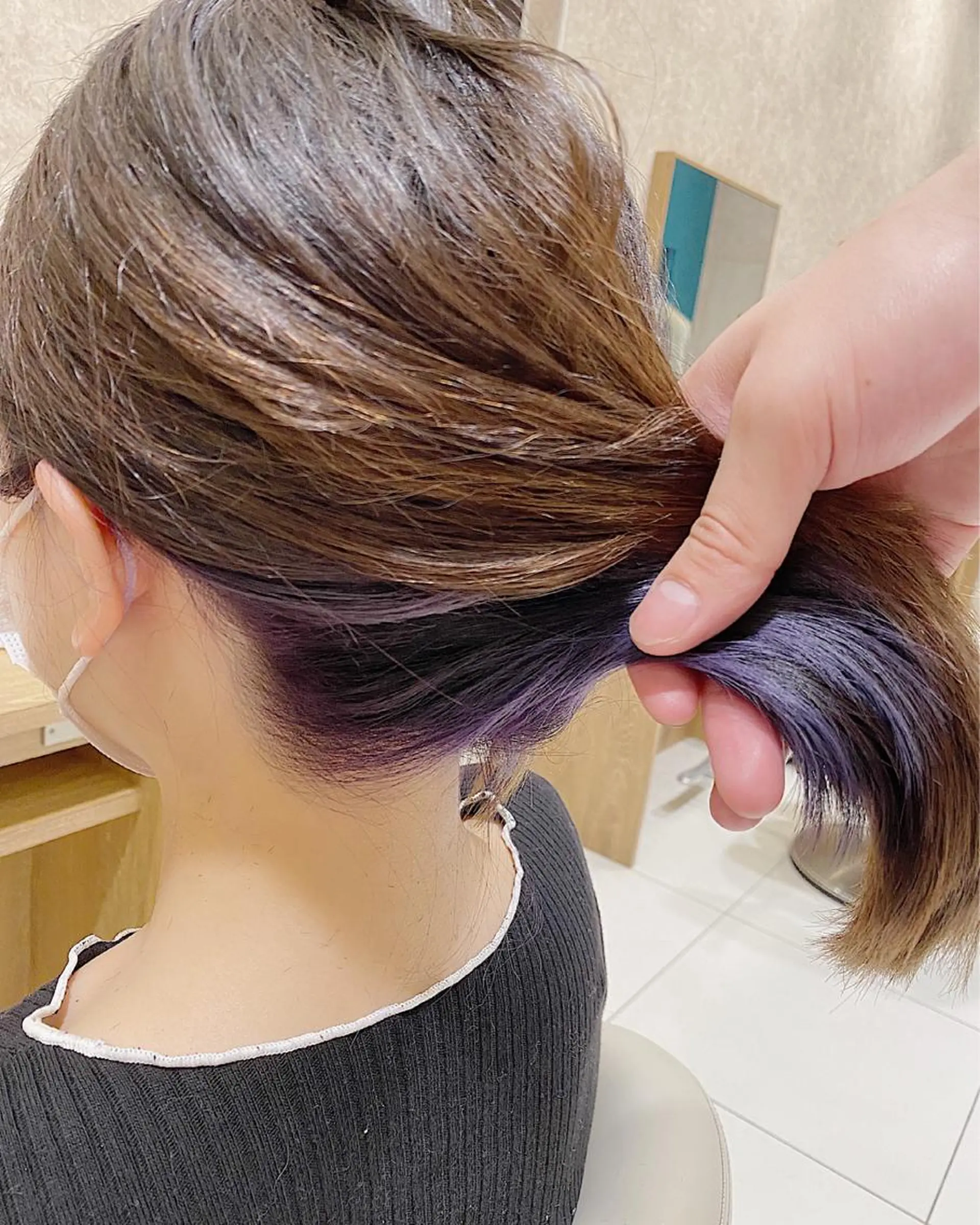 ショート カラー 黒染めを使わない暗染 🫧佐伯　蓮のヘアスタイル