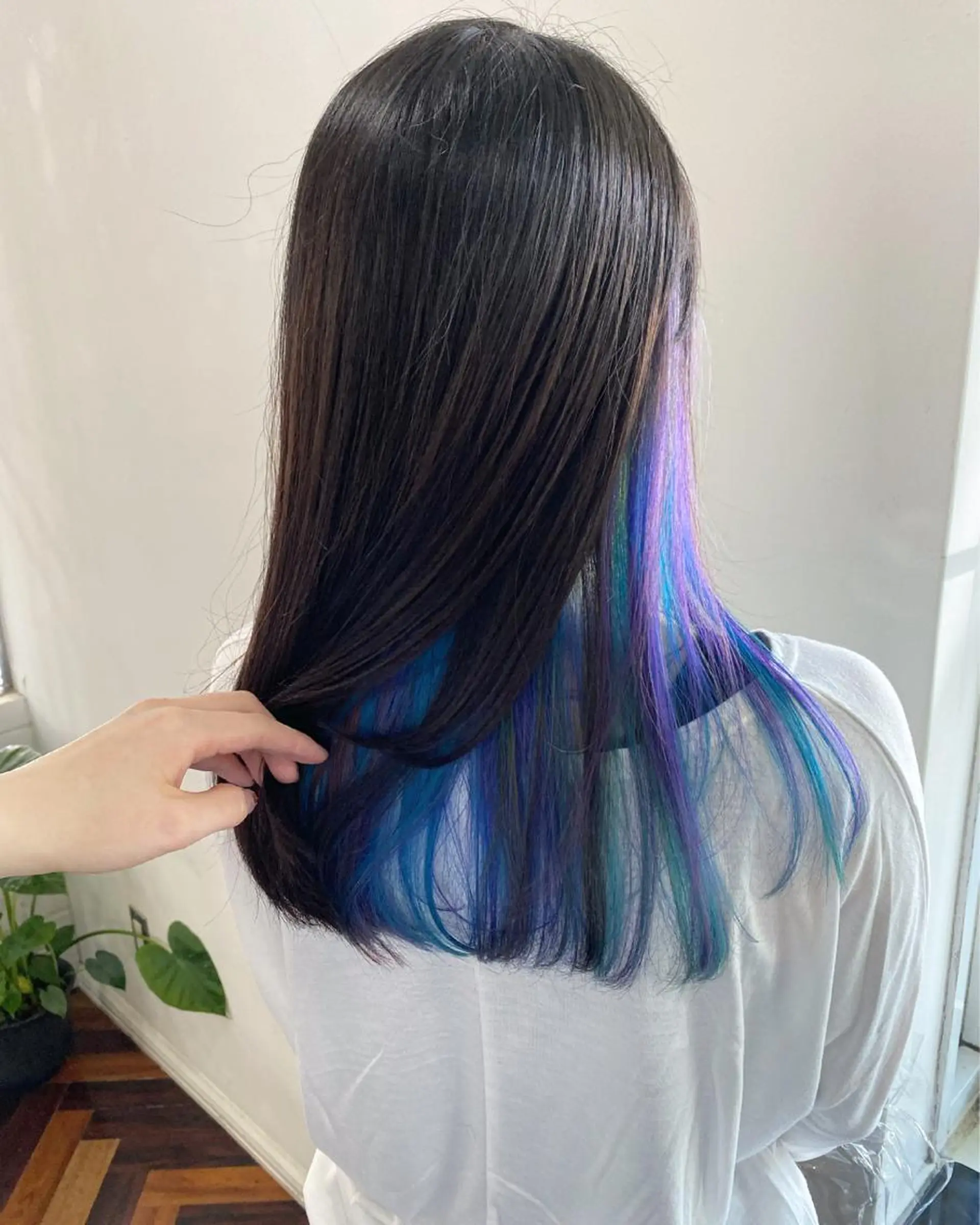 ロング カラー ユニコーンカラー カット ヘアカラー フラム所属・WATANABE MISAKIのヘアスタイル