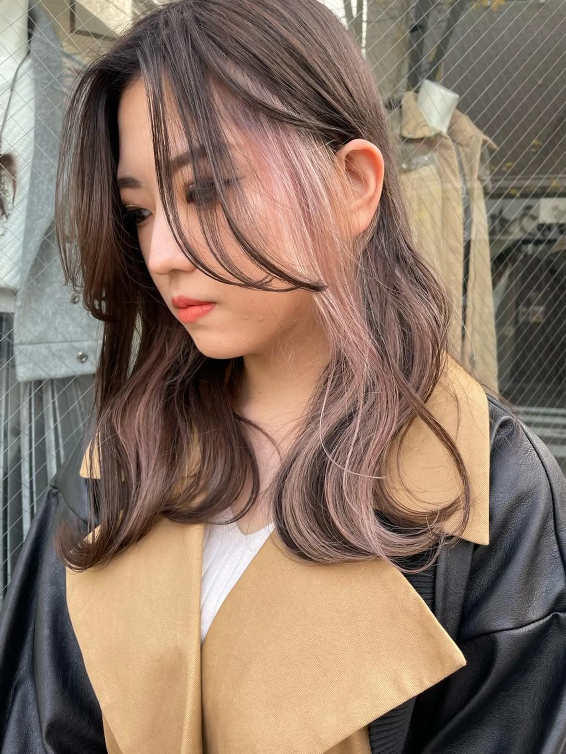 ロング 顔周り🇰🇷韓国 レイヤー/モエのヘアスタイル