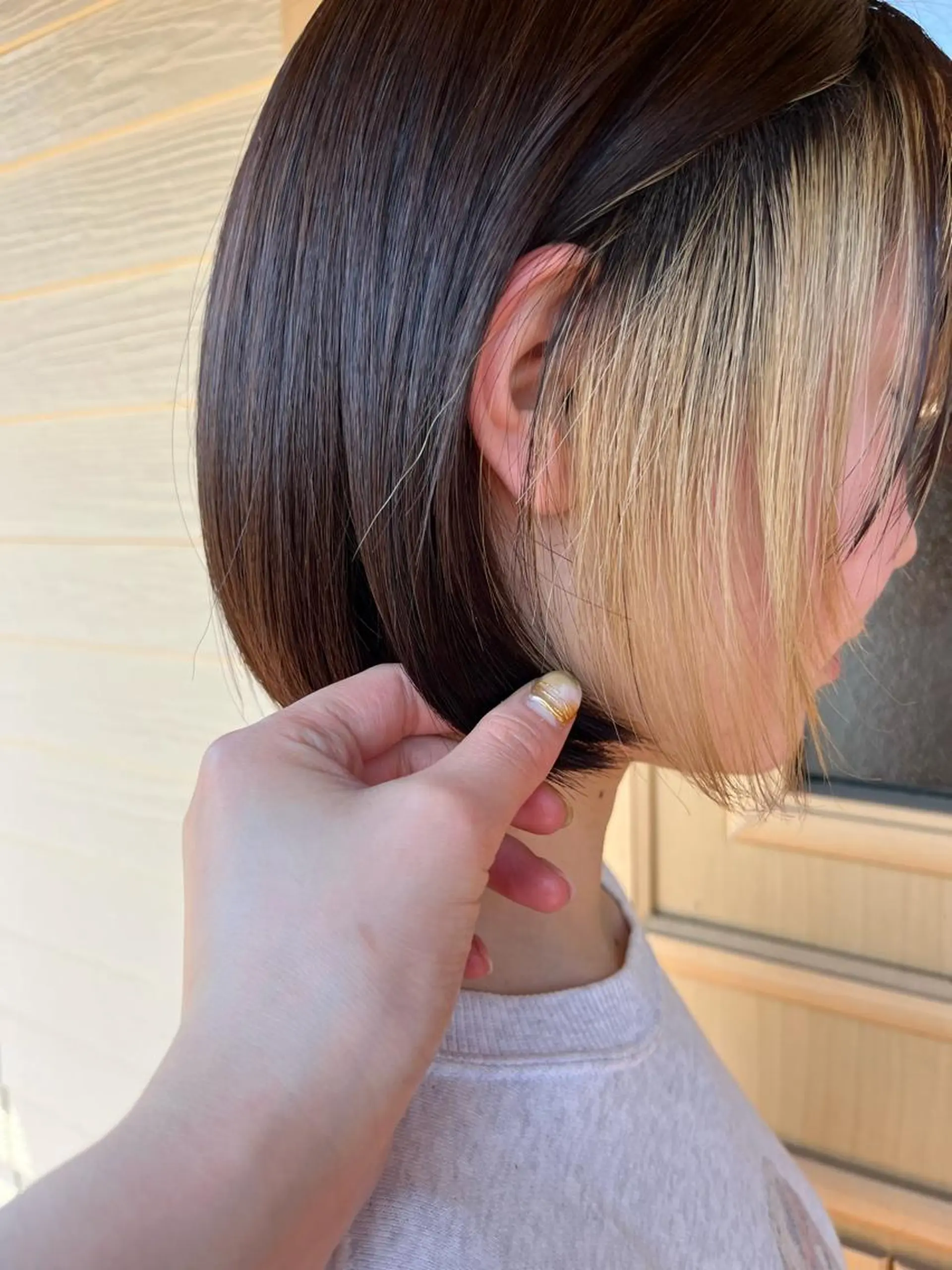 ショート ヘアアレンジ ウスイマイコ カット/ケアカラーのヘアスタイル