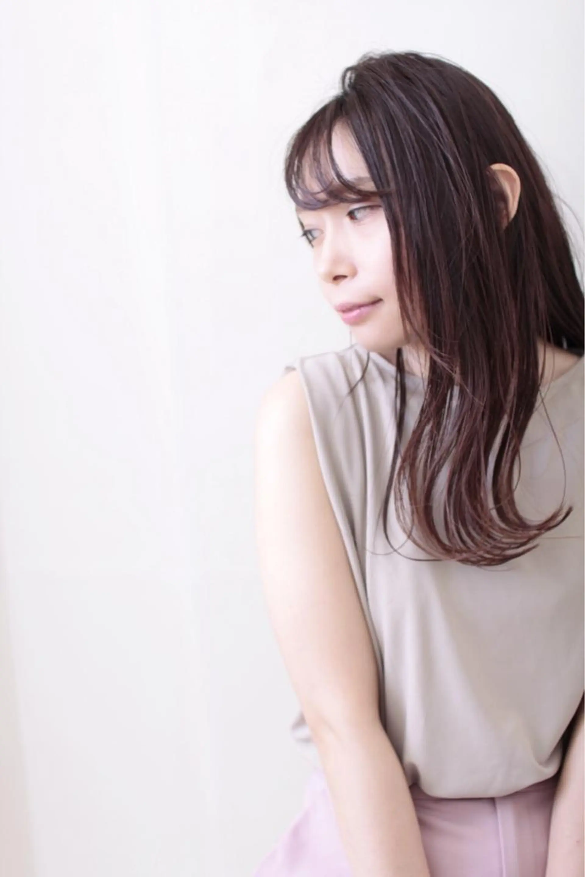 ロング パーマ カット パーマ 須賀 一美のヘアスタイル