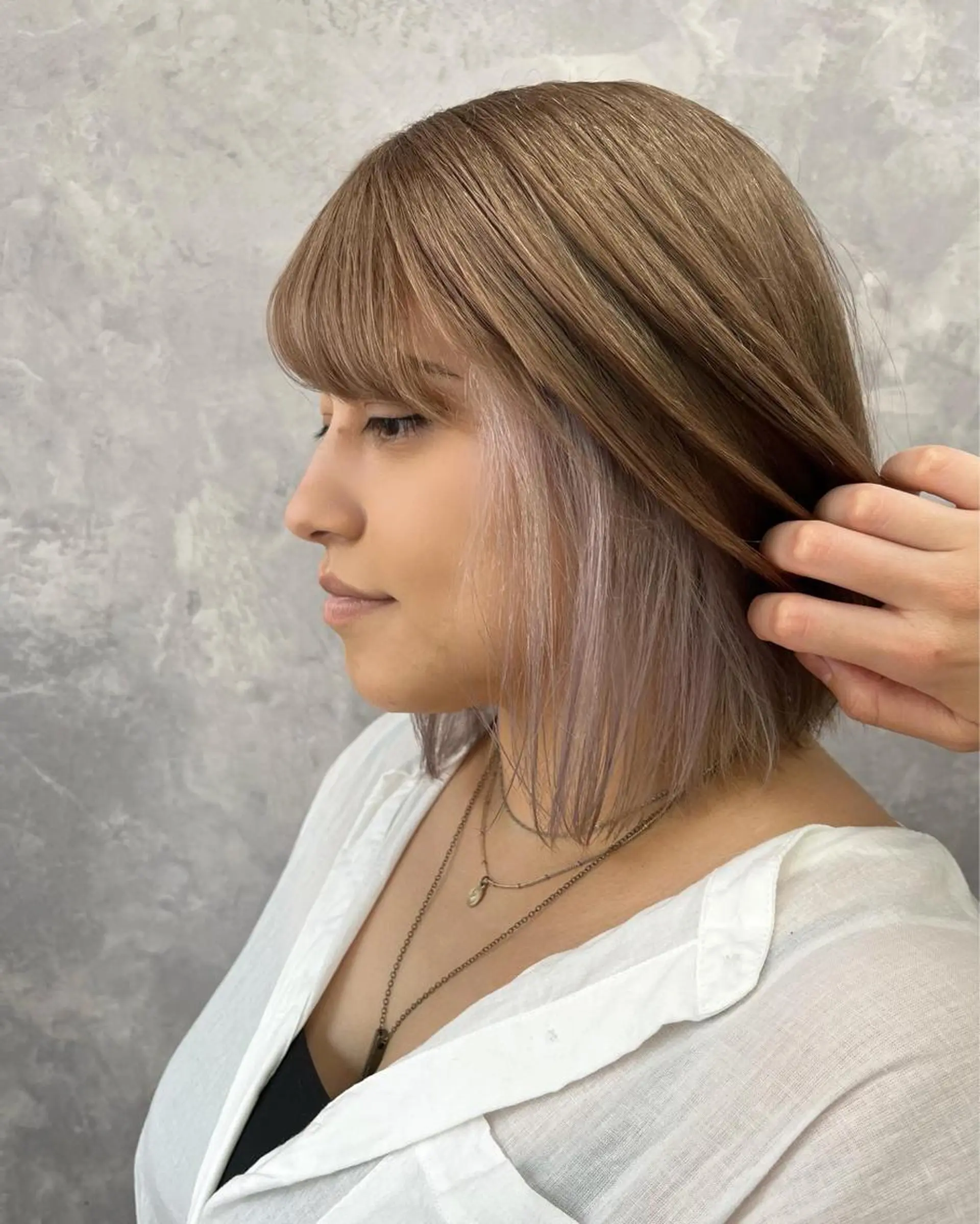 カラー アッシュ アッシュグレー アッシュグレージュ バレイヤージュ ミストバング ヘアカラー トリートメント ヘアセット 🫧似合わせデザイン 🫧MIKU🪼のヘアスタイル