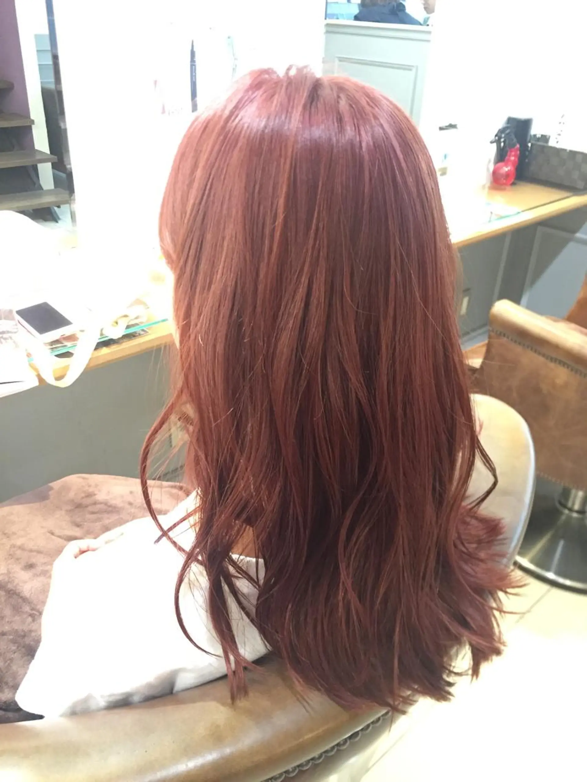 ロング カラー アッシュ 透明感カラー ピンクカラー ピンクアッシュ パーマ×ウルフカット koya☆のヘアスタイル