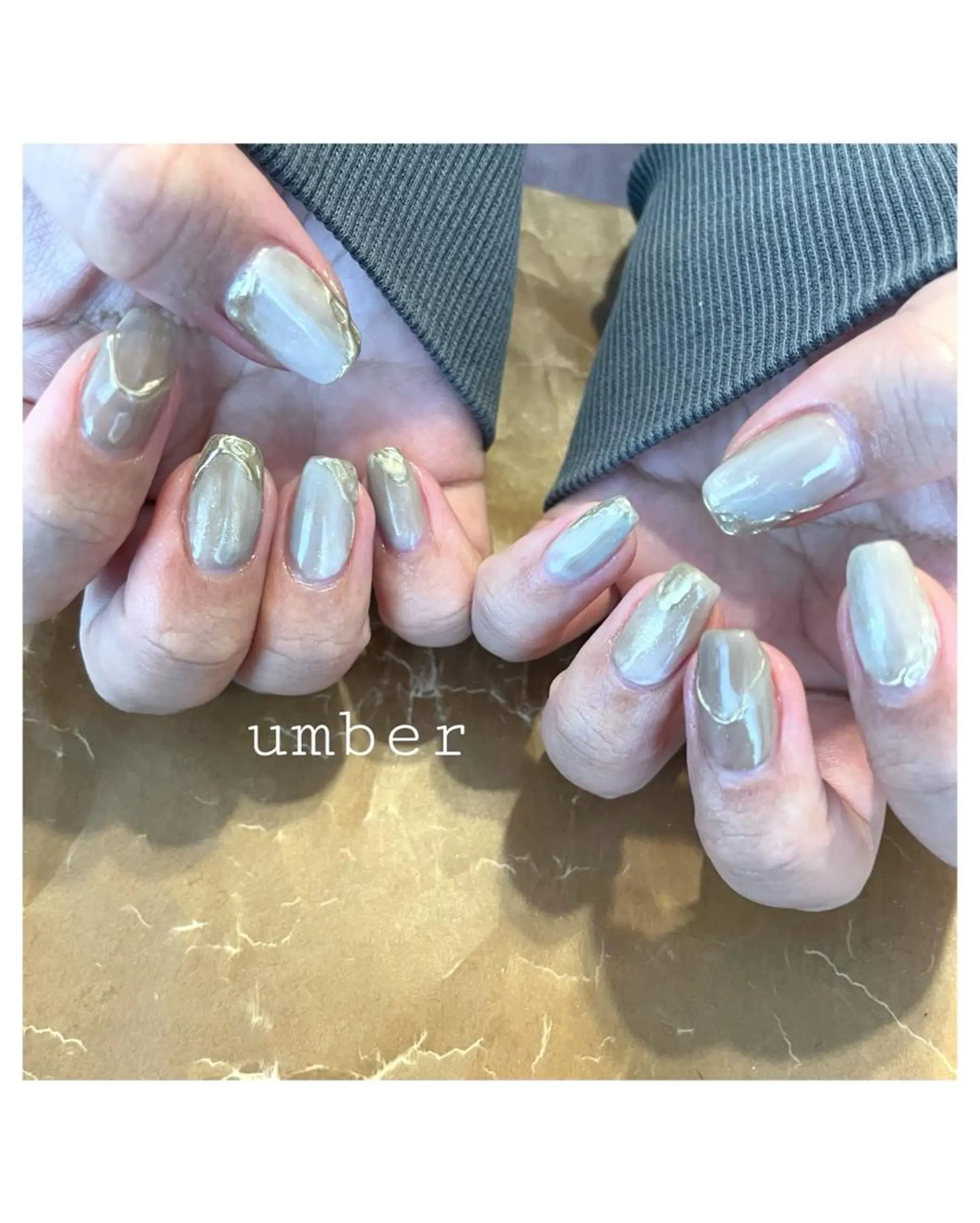 ネイル クリアネイル フラッシュネイル フットネイル フレンチネイル マグネットネイル ハンドネイル umber 三茶1分のネイルデザイン