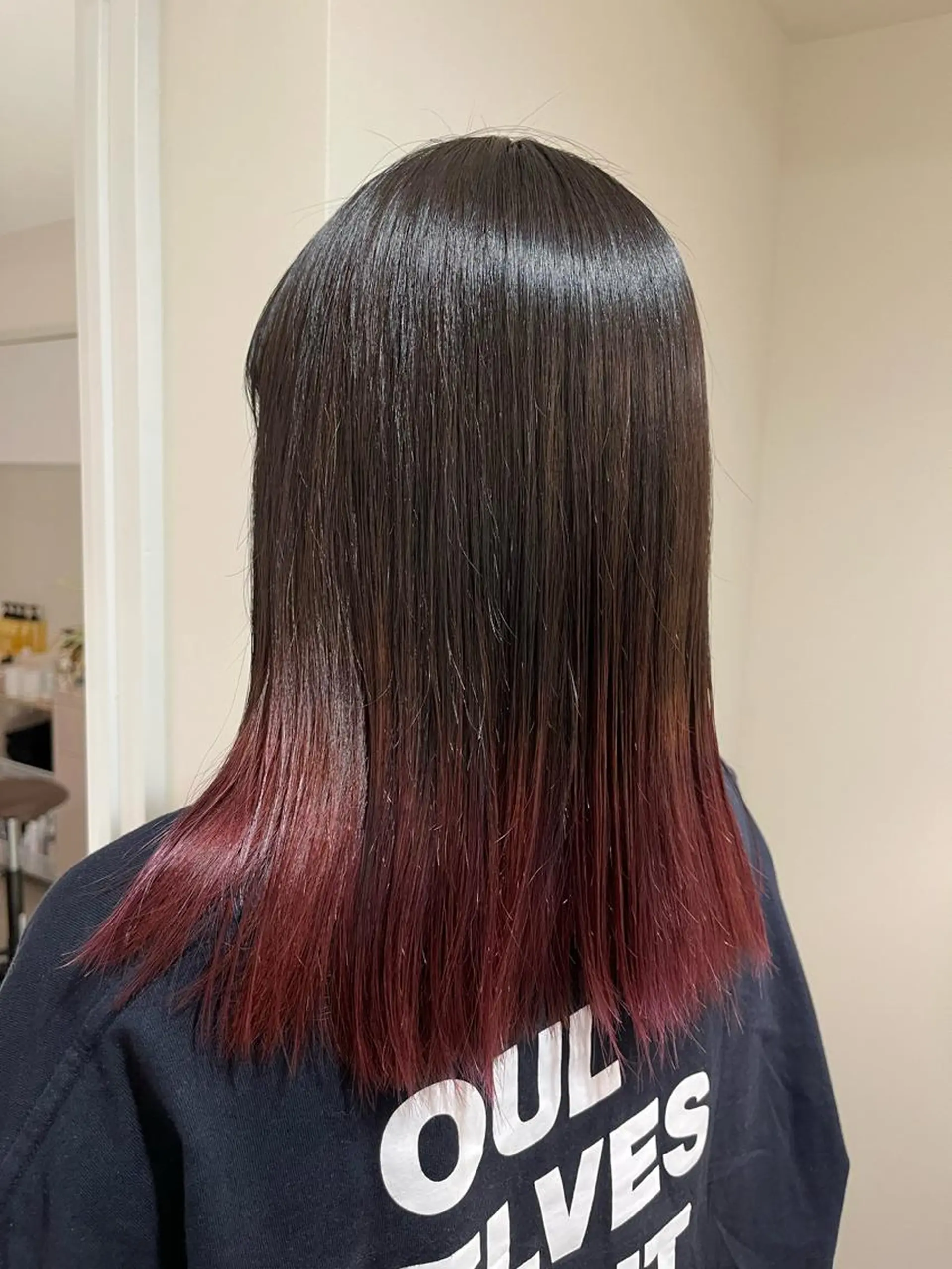 セミロング カラー ヘアカラー ショート/ボブ/透明 感カラー/高橋あみのヘアスタイル