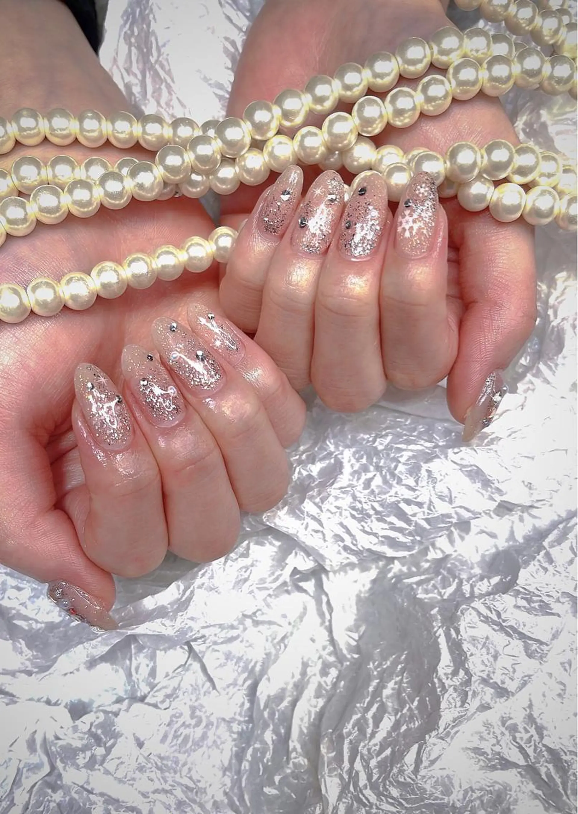 ミディアム めぐみのネイルサロン スタッフ練習のネイルデザイン