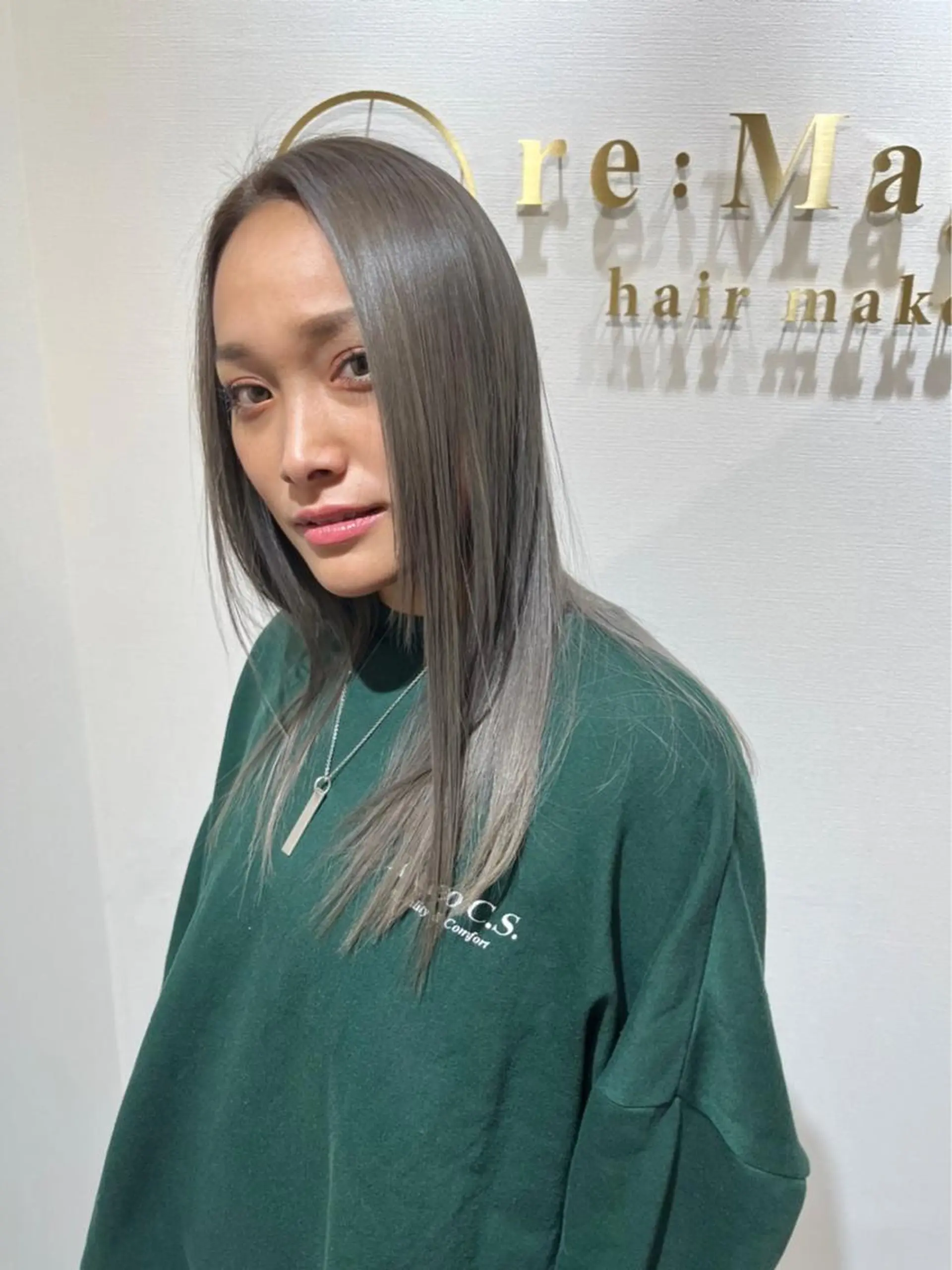 セミロング カラー キッズ カット ヘアカラー トリートメント 横浜関内髪質改善 re:Magoのヘアスタイル