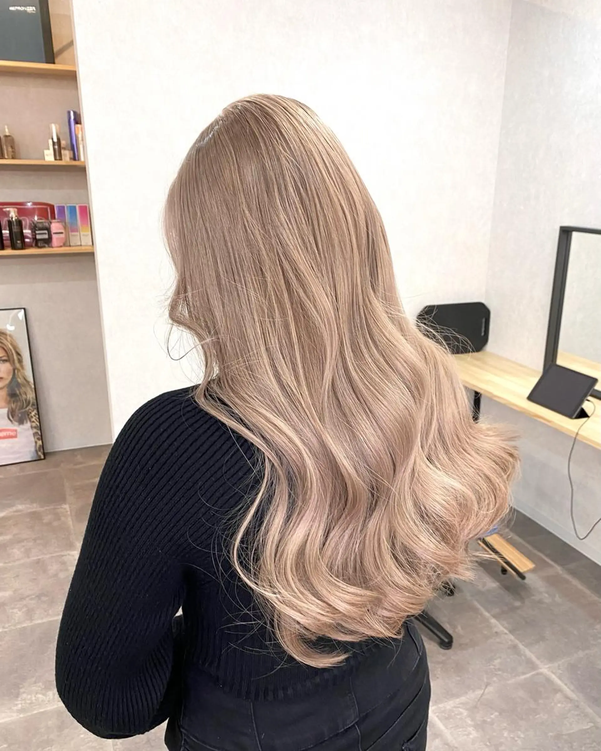 カラー ベージュカラー ミルクティーベージュ ヘアカラー エクステ ハイトーンボブ /tasukuのヘアスタイル