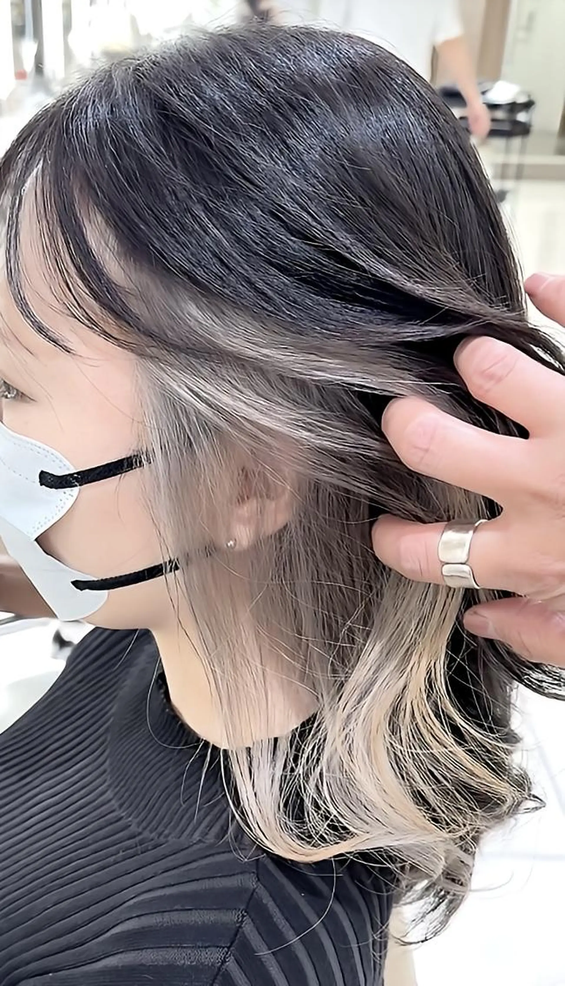 ミディアム カラー インナーカラー 髪質改善 ヘアカラー 渡邊楓果／髪質改善 ブリーチ/カラーのヘアスタイル