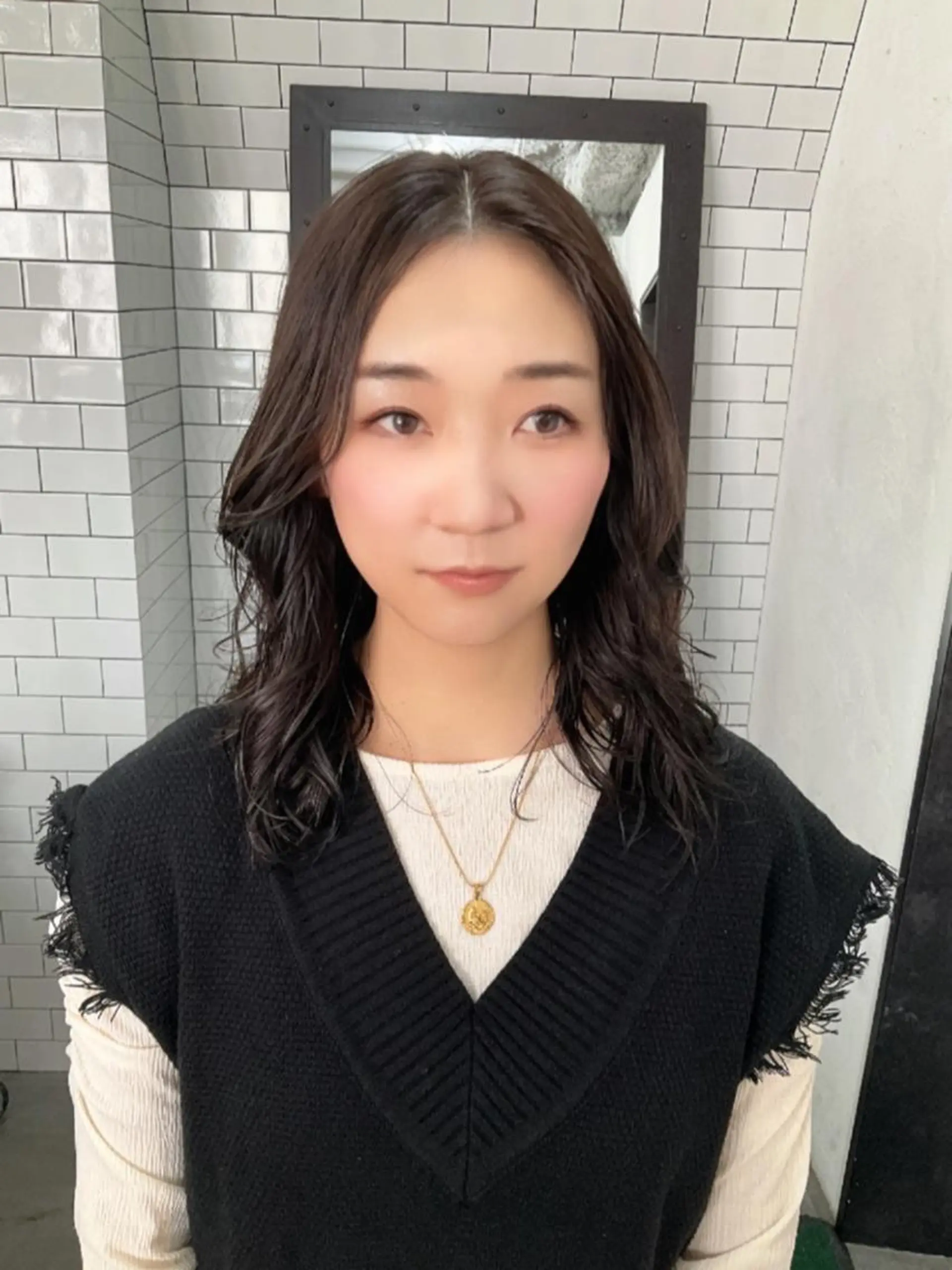 ミディアム パーマ カラー ミディアムレイヤー ミディアムパーマ 髪質改善 レイヤーカット トリートメント 中区/legare 🌈山村/髪質改善のヘアスタイル