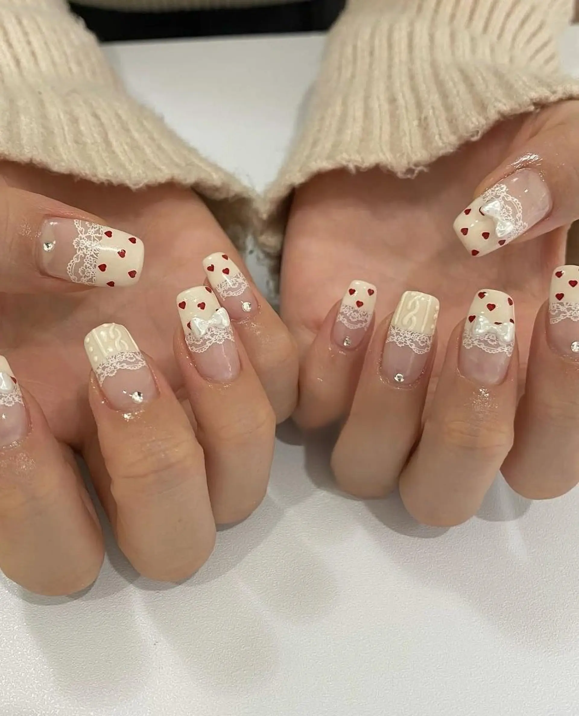 ネイル 長さ出し フレンチネイル グラデーション 卒業式 マグネットネイル ハンドネイル MIHANA YUKIのネイルデザイン