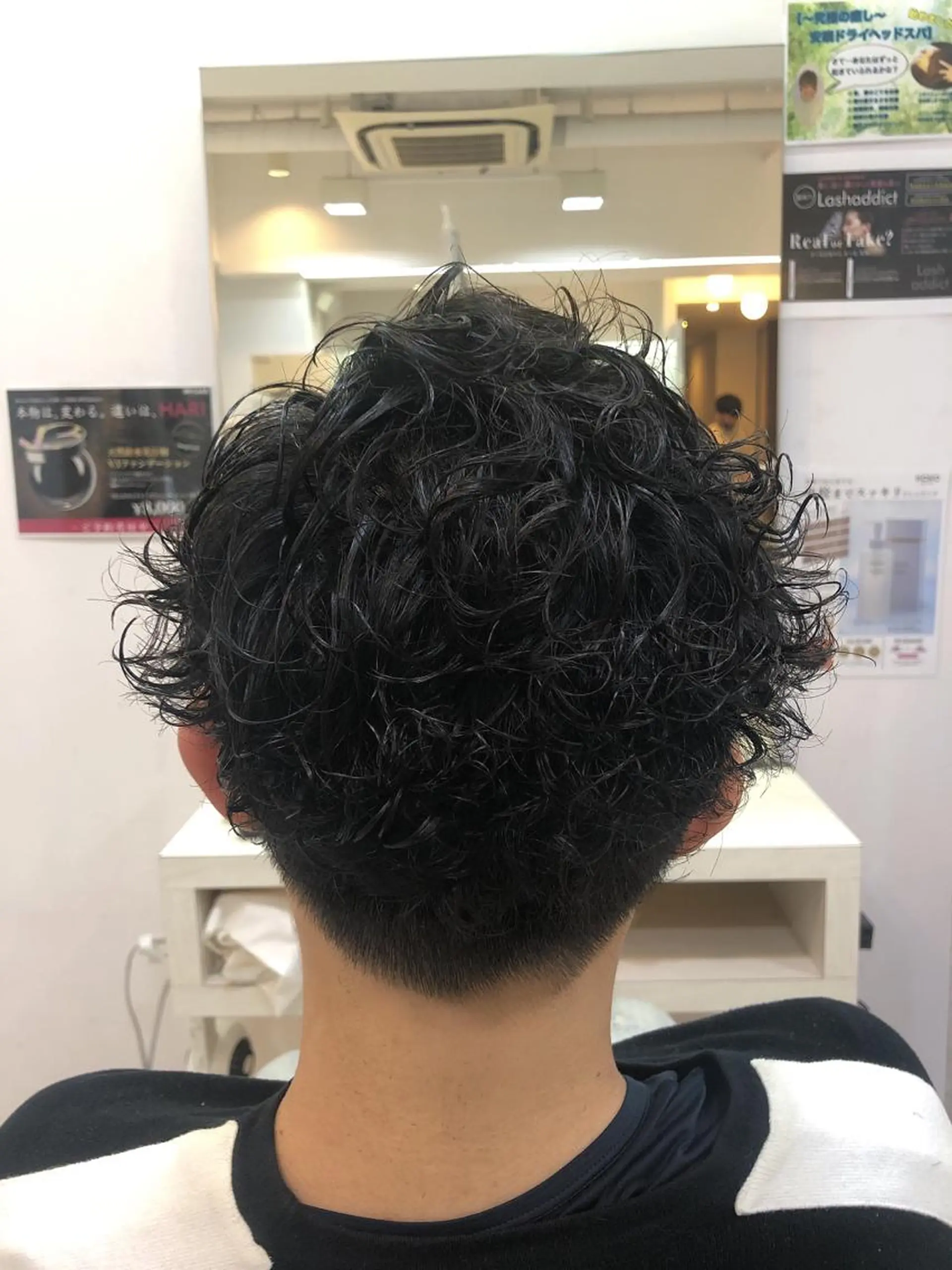 ショート パーマ メンズ 髪質改善× 白髪ぼかし溝江のヘアスタイル