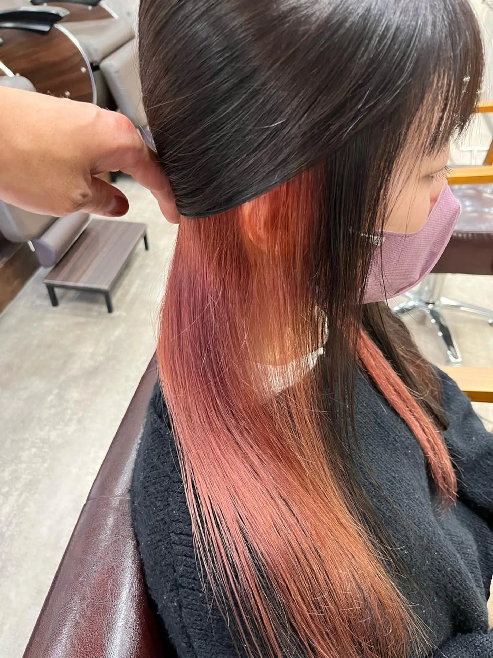 ロング カラー バレイヤージュ ブリーチ ケアブリーチ ダブルカラー イヤリングカラー ヘアカラー hair salon mementoのヘアスタイル