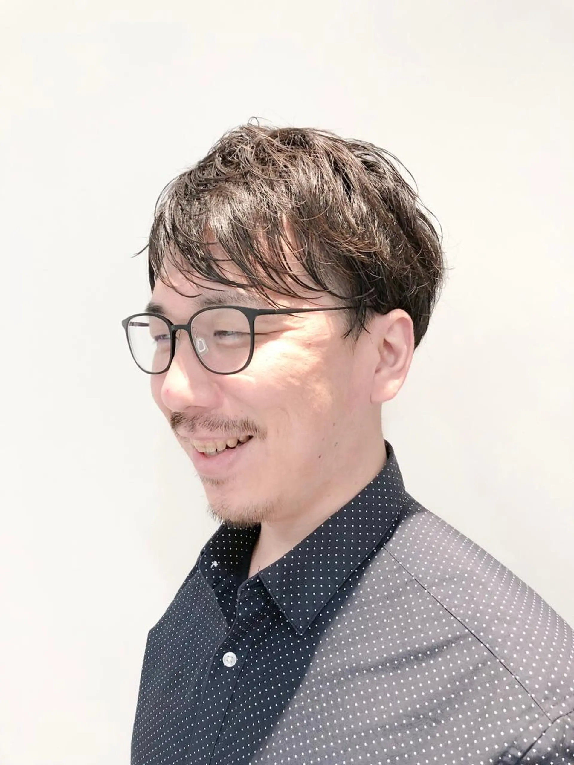 ショート パーマ メンズ メンズパーマ un所属・un 溝の口 伊豆本のマツエク・マツパデザイン