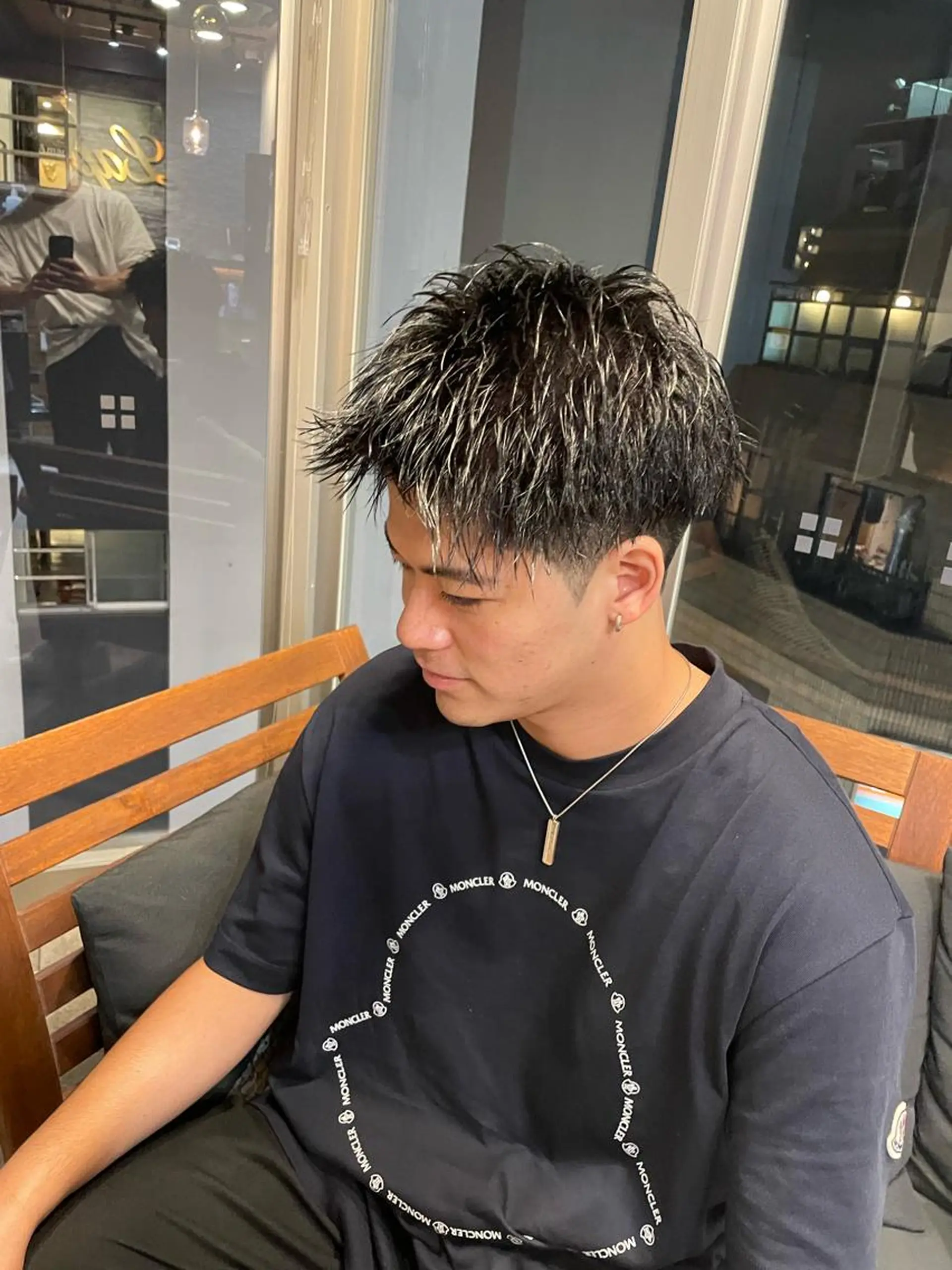 ショート カラー パーマ メンズ カット ヘアセット 【men's Lapis横浜】海人のヘアスタイル