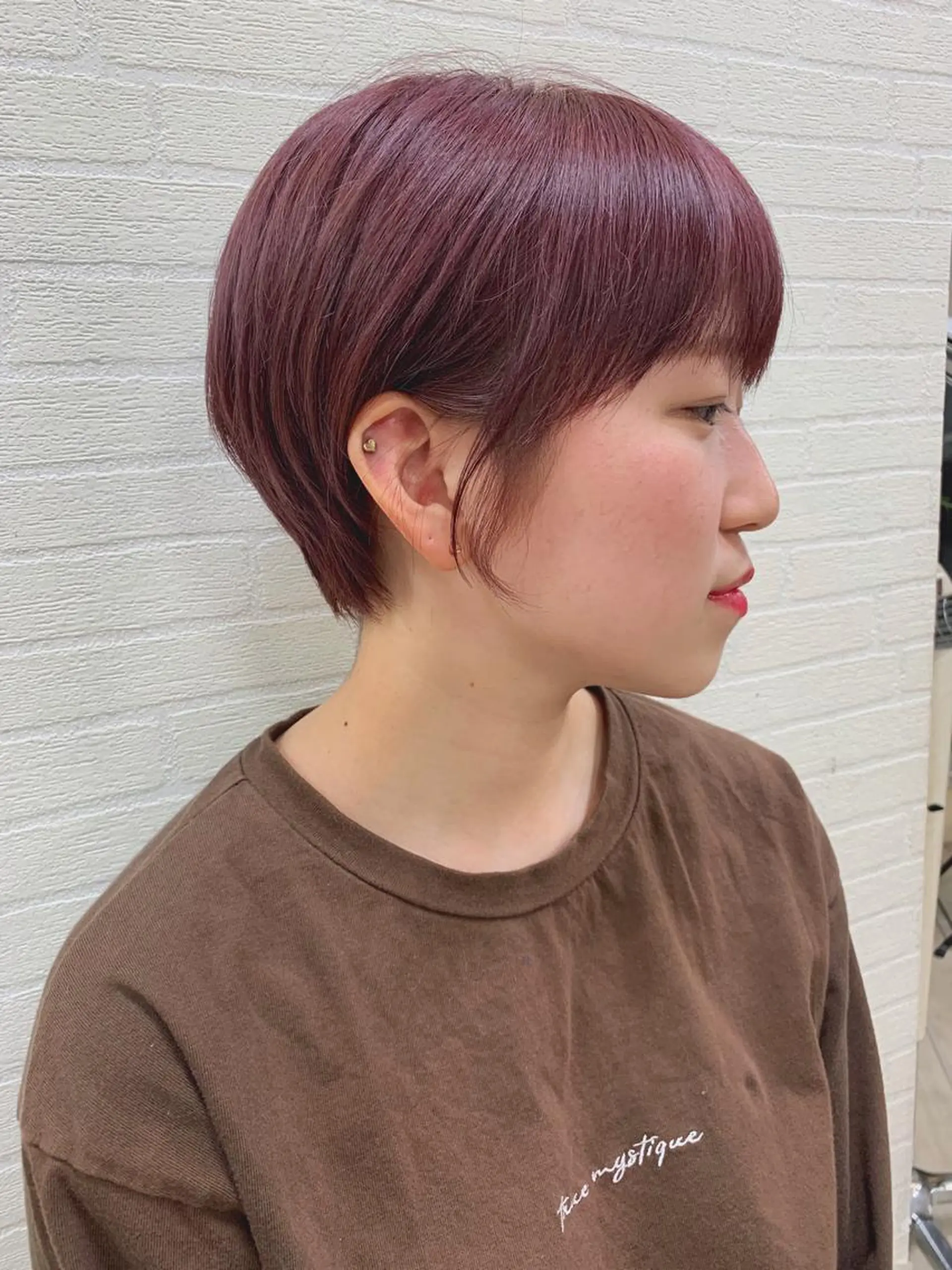 ショート カラー 切りっぱなしボブ ショートボブ ハンサムショート 丸みショート ブリーチ カット ヘアカラー トリートメント 初めてのショート お任せください✂️のヘアスタイル