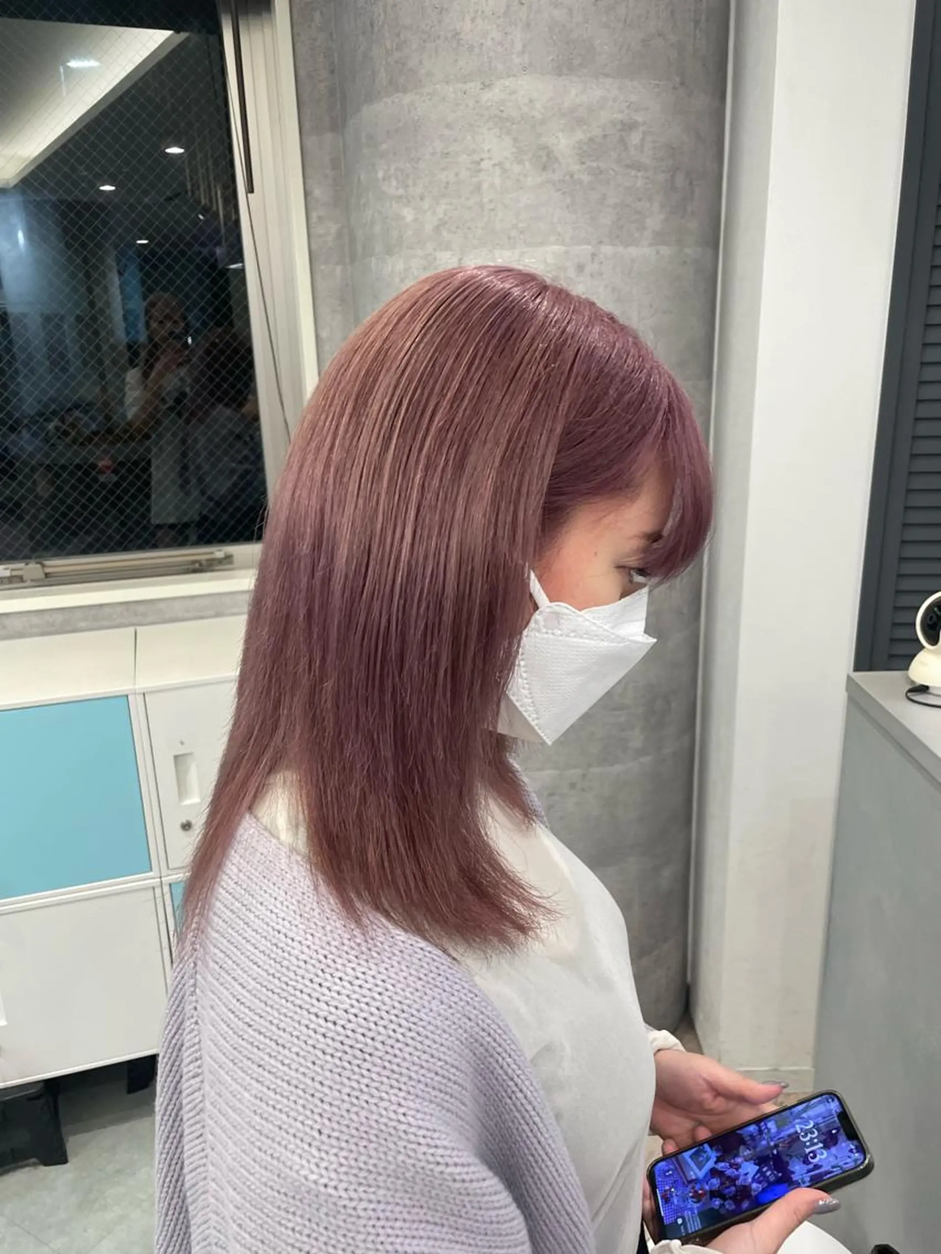 セミロング ヘアカラー トリートメント ♡似合わせハイトーン ♡maiのヘアスタイル