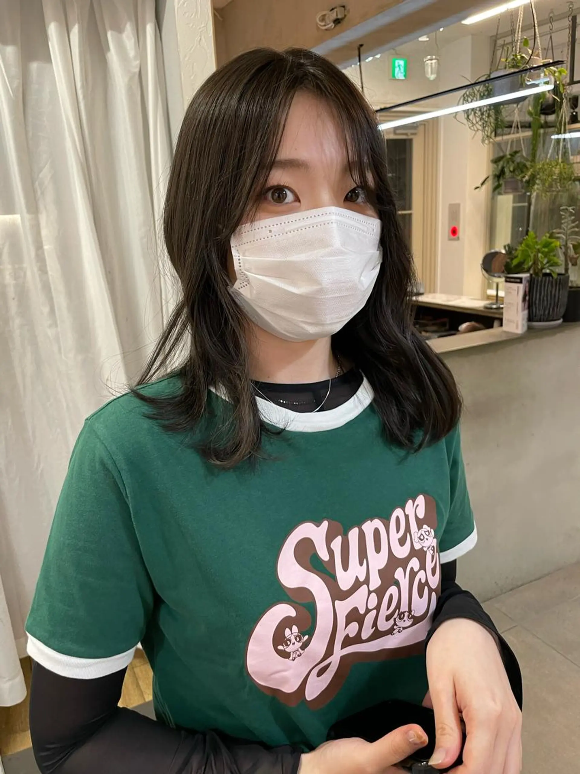 ミディアム カラー 小顔レイヤー×コンパ クトボブ/林隆平のヘアスタイル