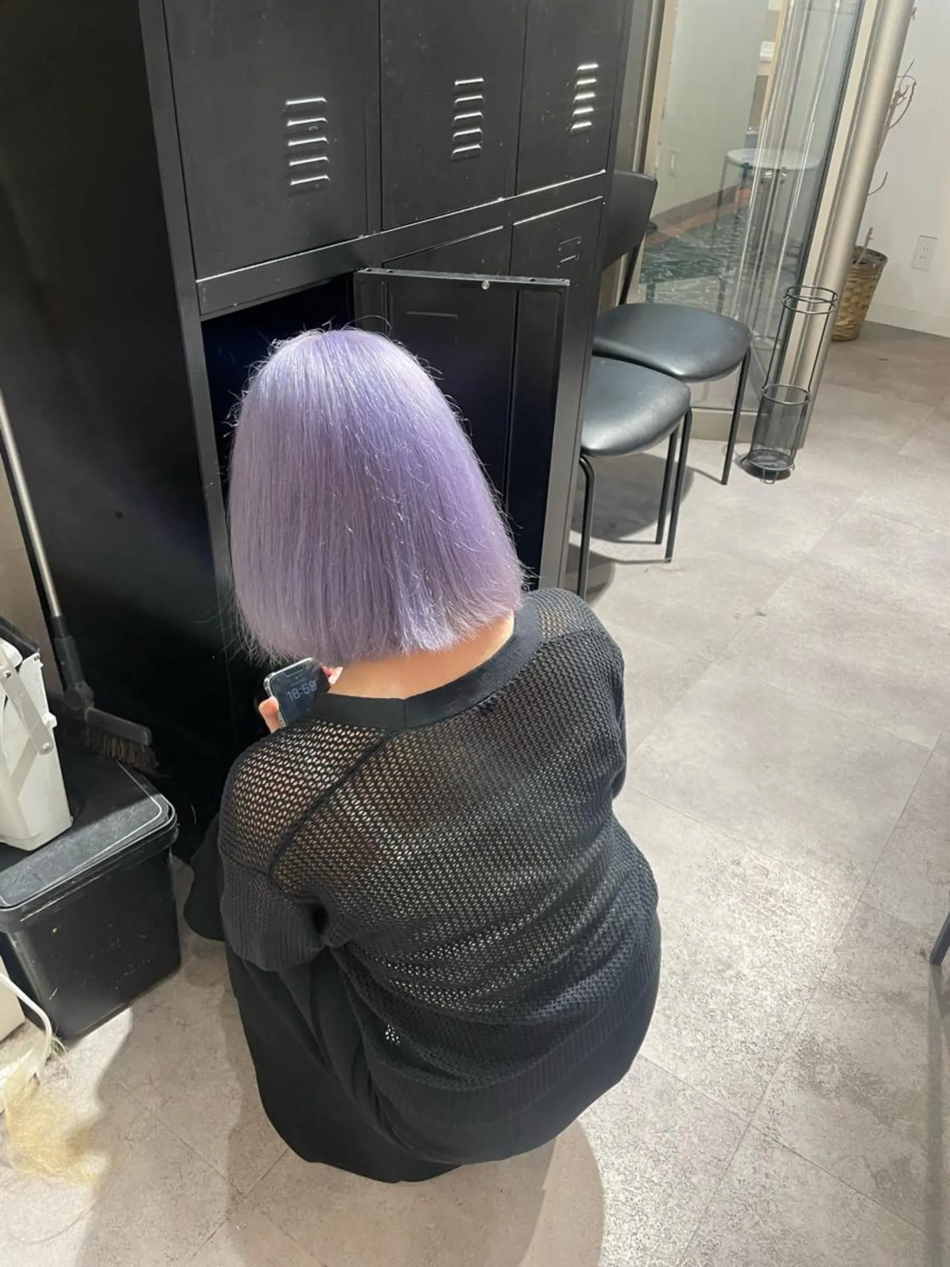 ミディアム カラー ラベンダーカラー ヘアカラー 🇰🇷ハイトーン× 韓国レイヤー레이어드のヘアスタイル