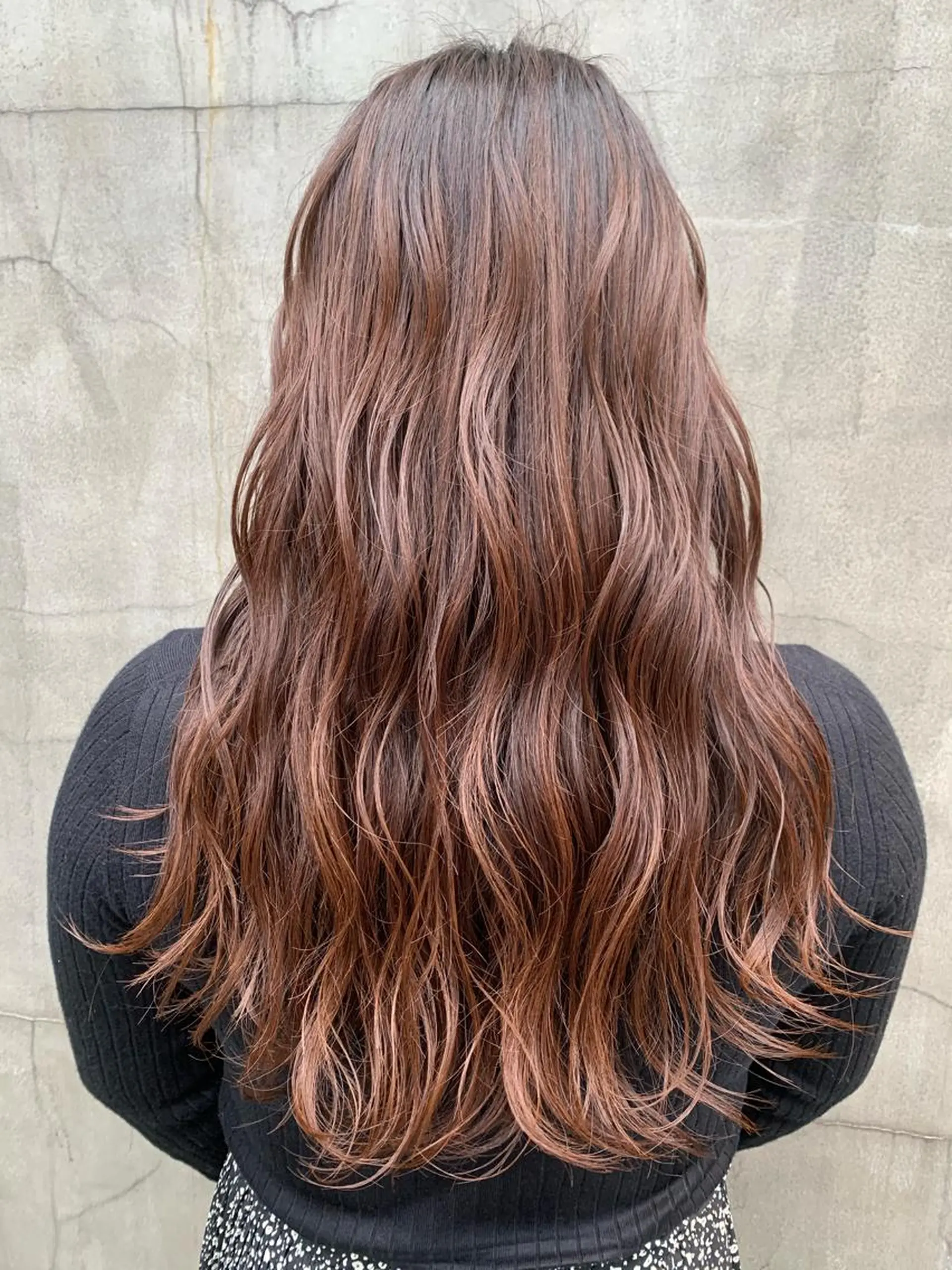 ロング カラー 髪質改善カラー&TR 縮毛矯正/弱酸性矯正のヘアスタイル