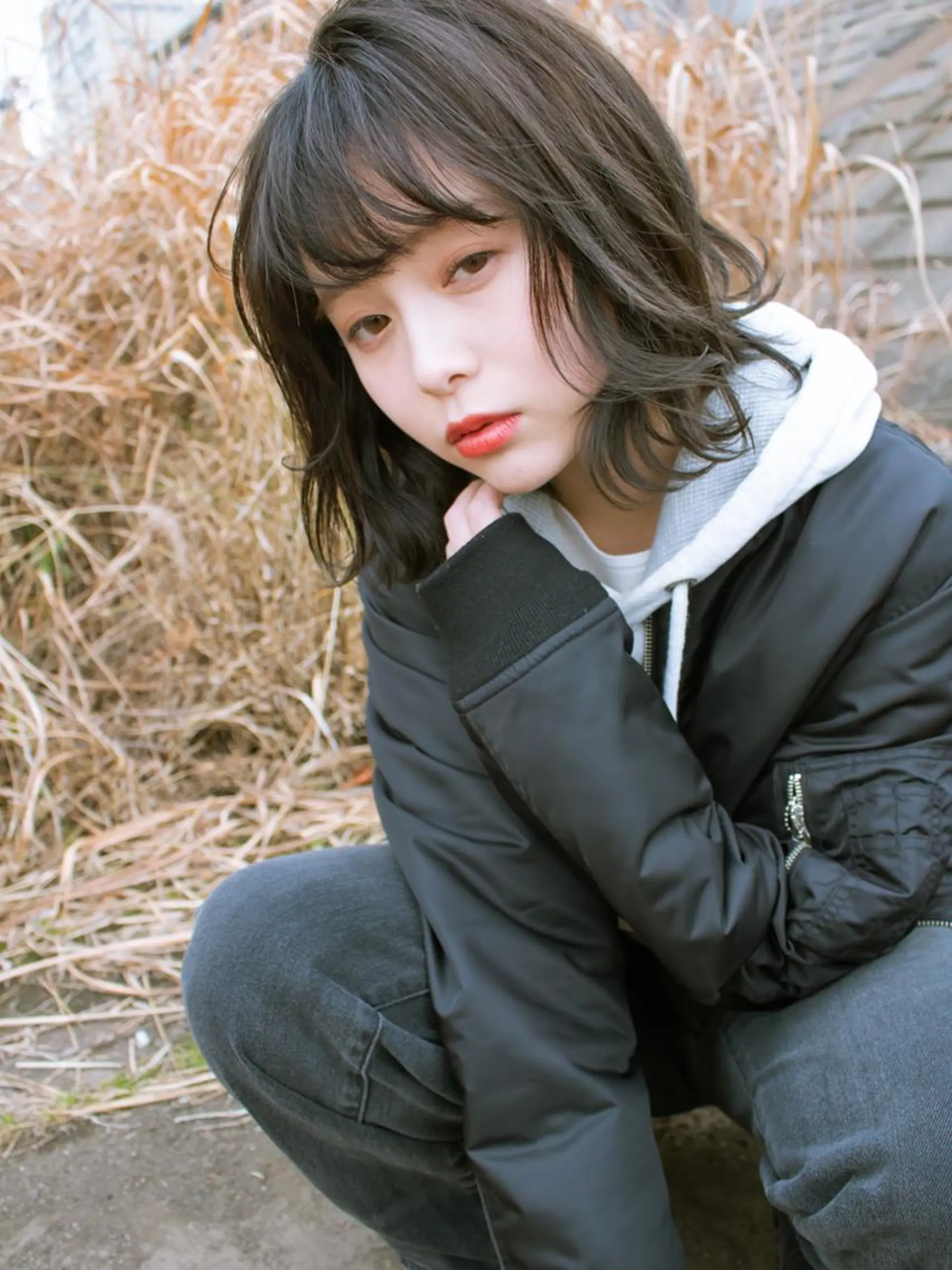 ミディアム gite カワムラナオキのヘアスタイル