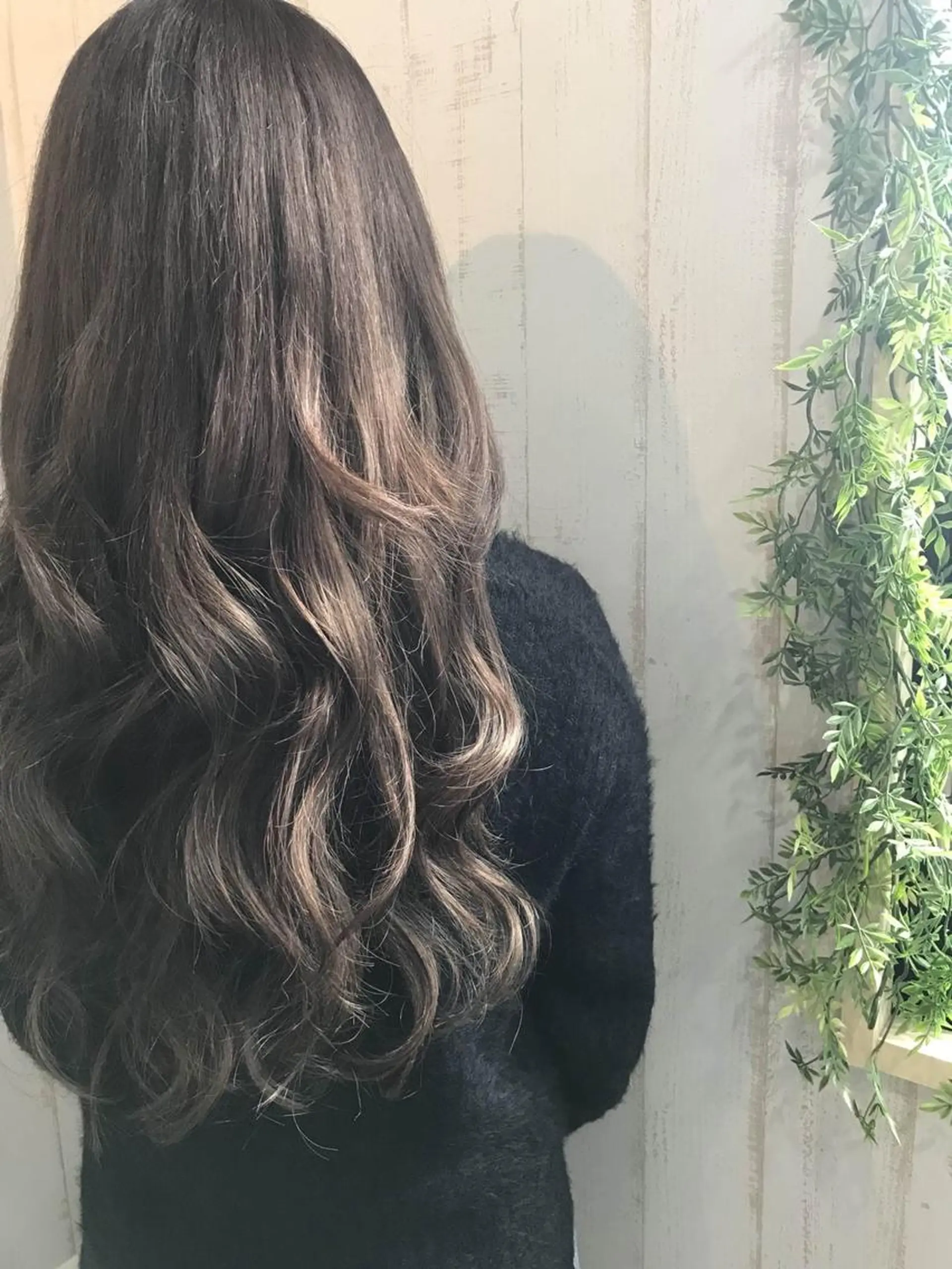 セミロング カラー パーマ ヘアアレンジ チビ編み込みエクステ シールEXどぅ〜すのヘアスタイル