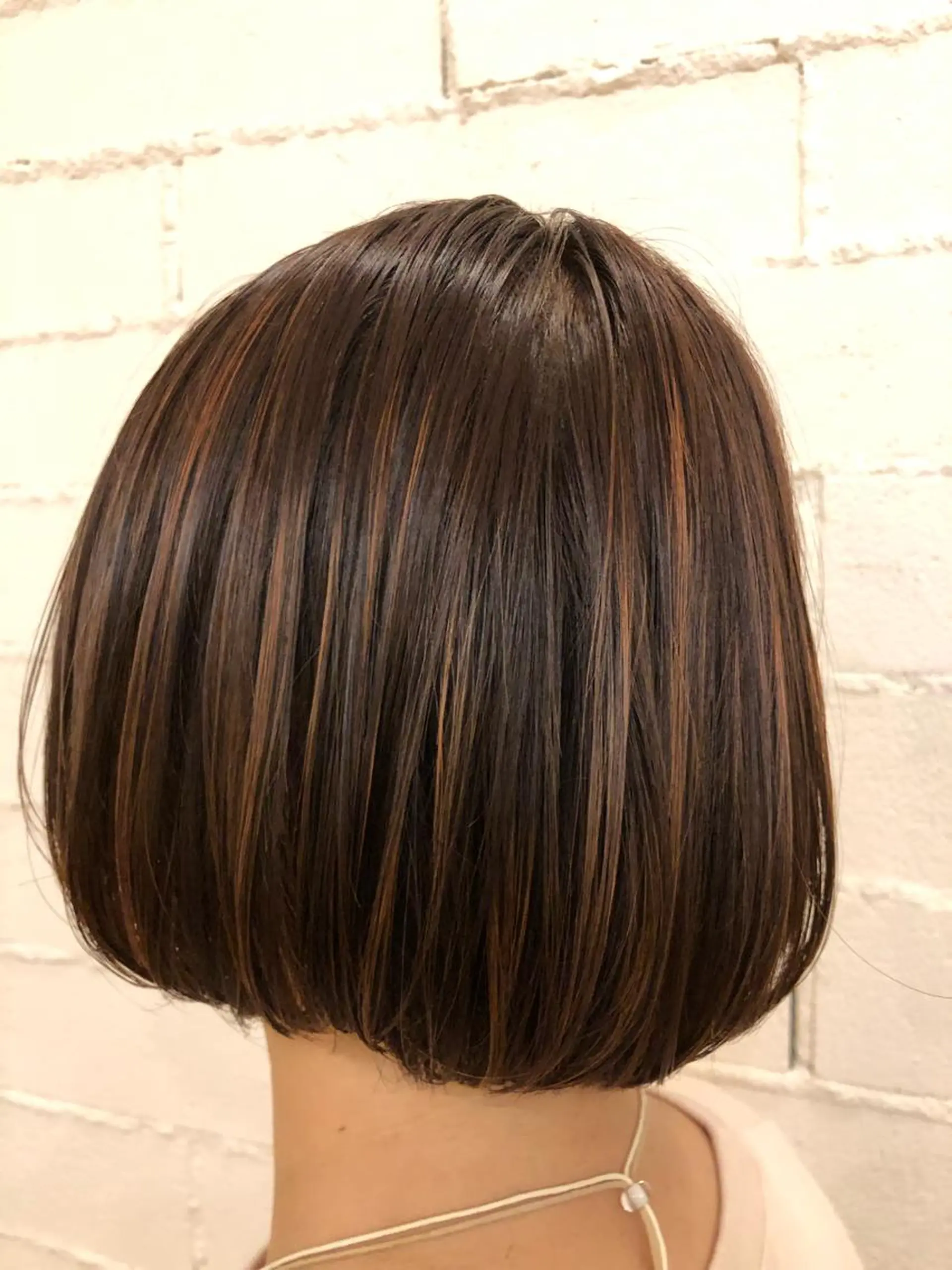 ショート カラー ハイライトカラー オレンジ ボブ ハイライト カット ヘアカラー トリートメント ヘッドスパ 口コミ評価4.9⭐︎ カワナベ　マサシのヘアスタイル