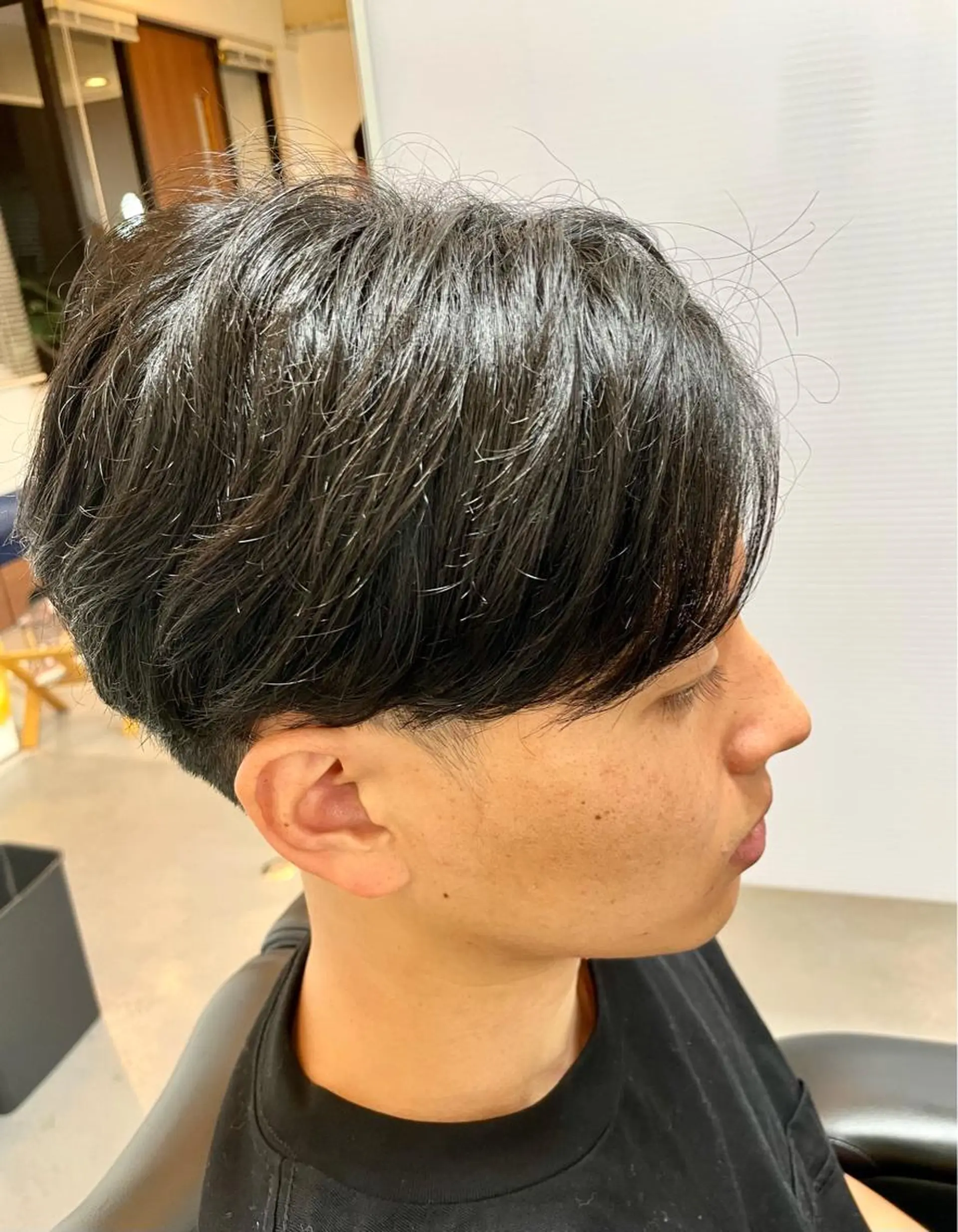 ミディアム メンズ 水島 脩のヘアスタイル