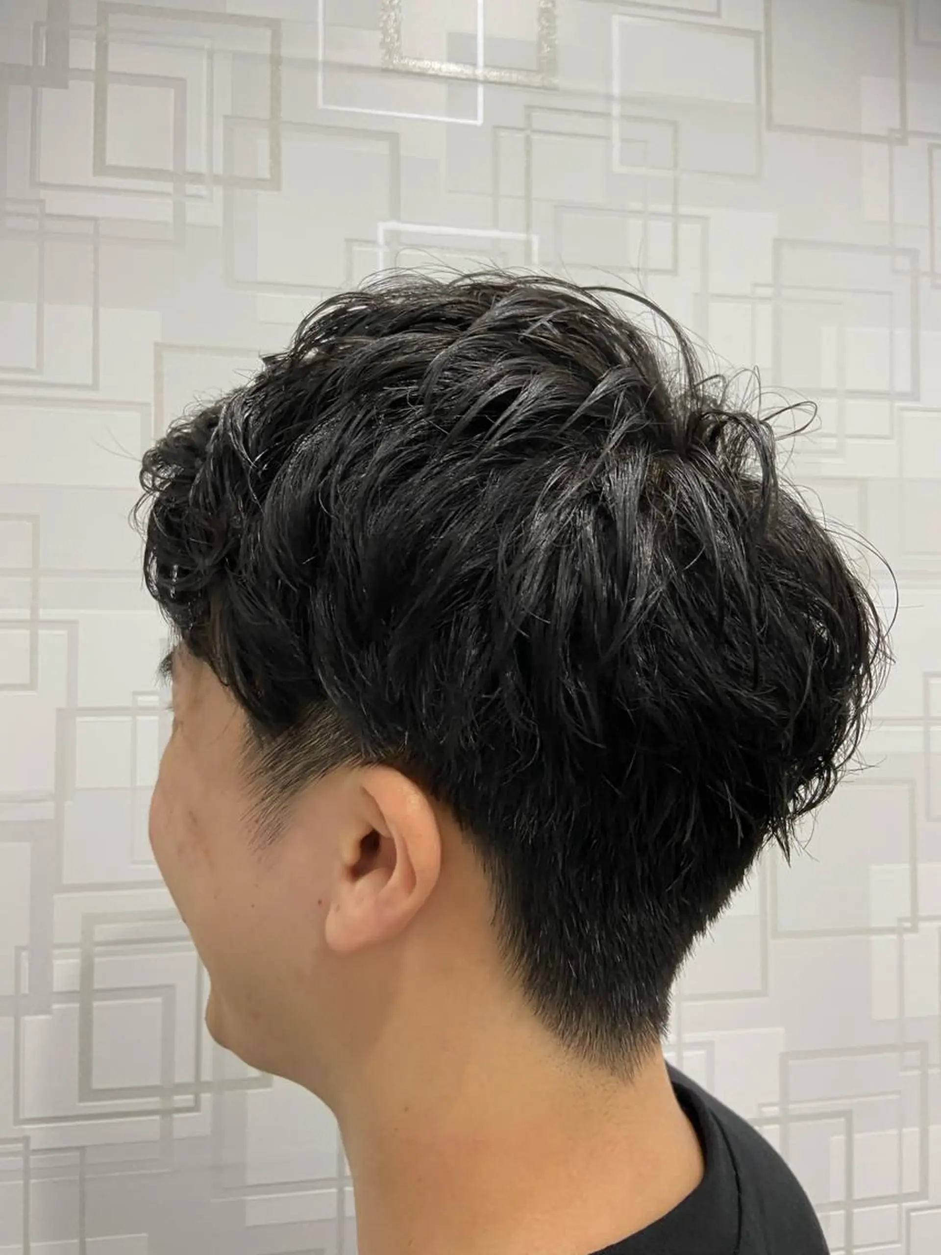 ショート メンズ カットパーマ✂️ 小坂田玲亜のヘアスタイル