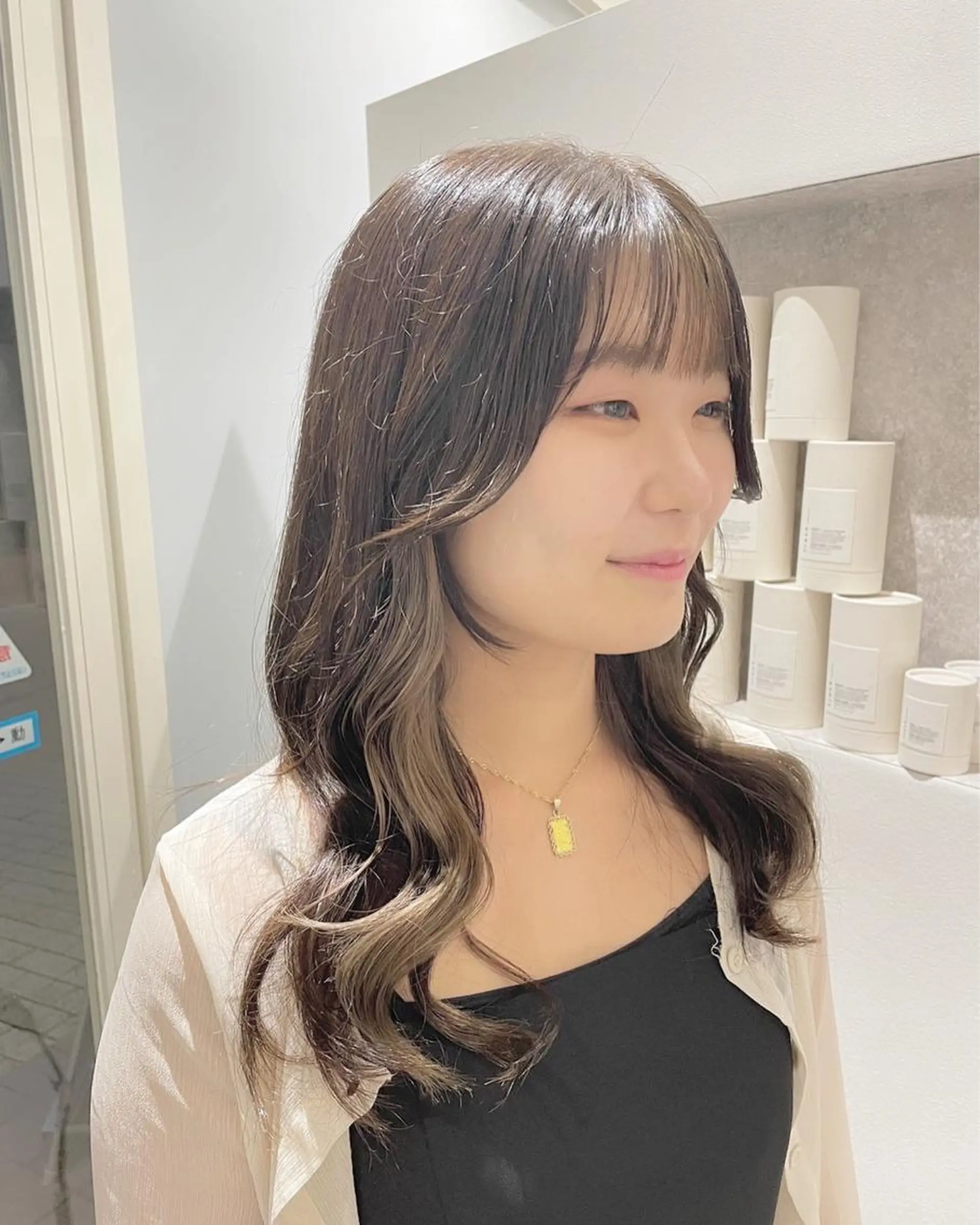 セミロング カラー カット ヘアカラー トリートメント MignonS 仙幸 大輔のヘアスタイル