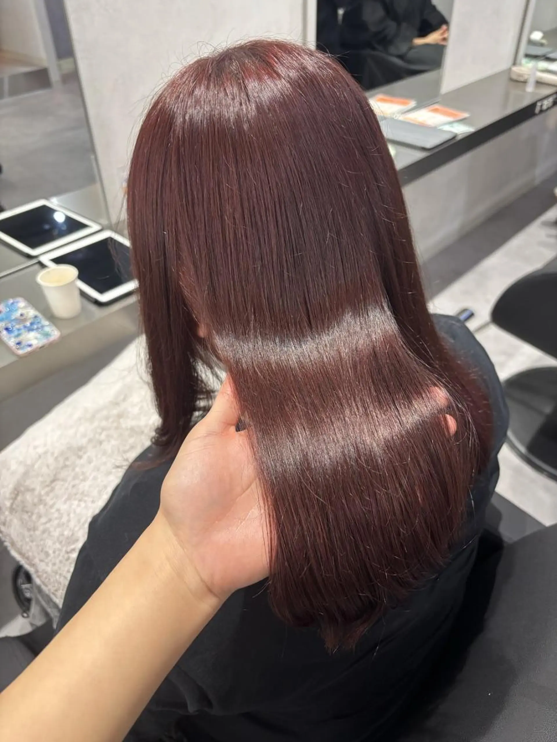 セミロング カラー ショートボブ セミロングパーマ バレイヤージュ ブリーチ カシス カット ヘアカラー トリートメント N° jemica 札幌のヘアスタイル