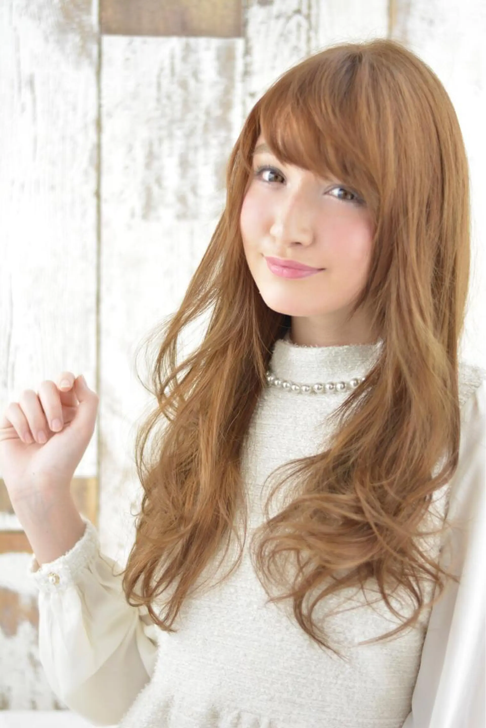 ロング パープルカラー ele naのヘアスタイル