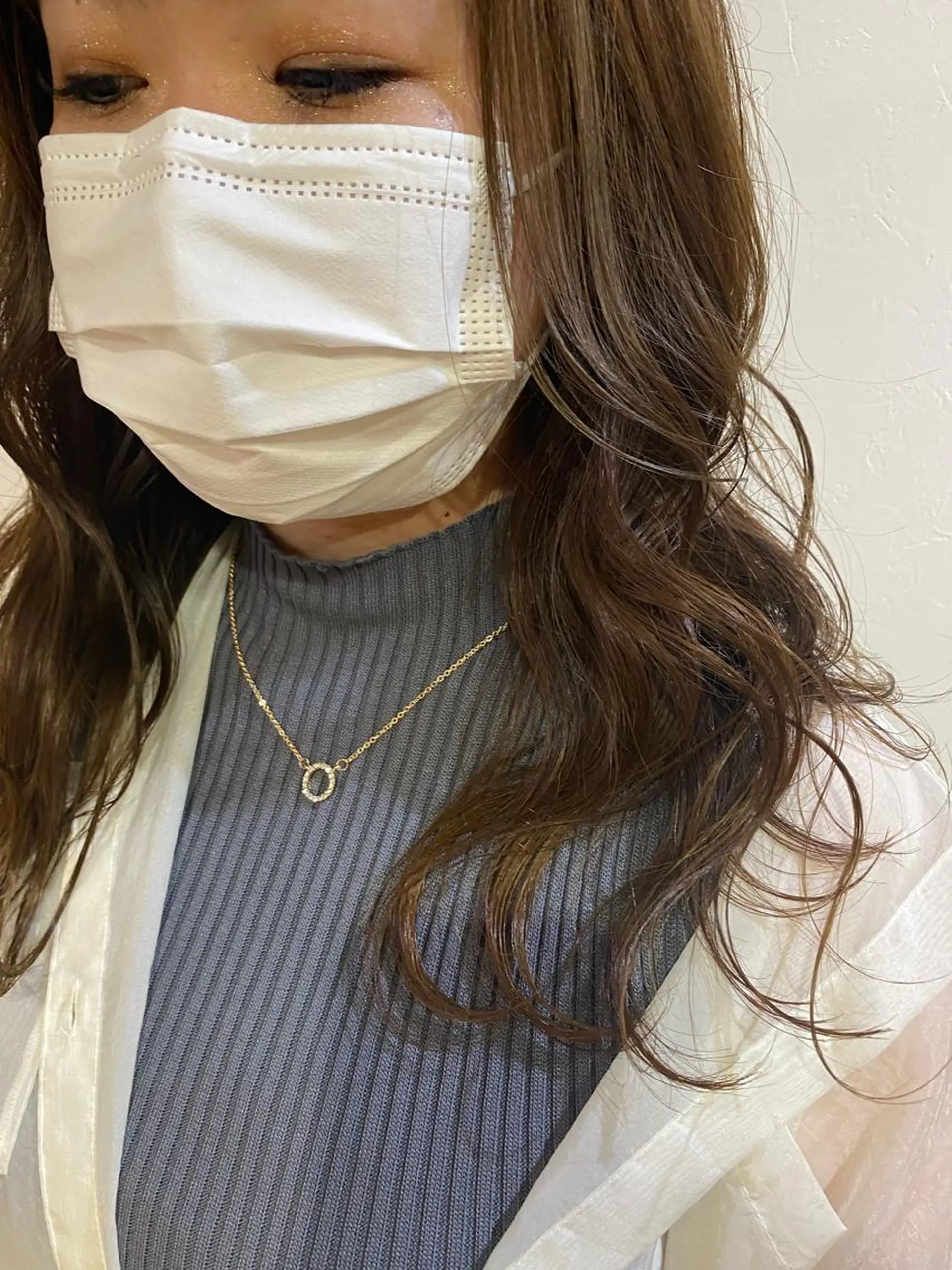 セミロング カラー 青木 梢のヘアスタイル